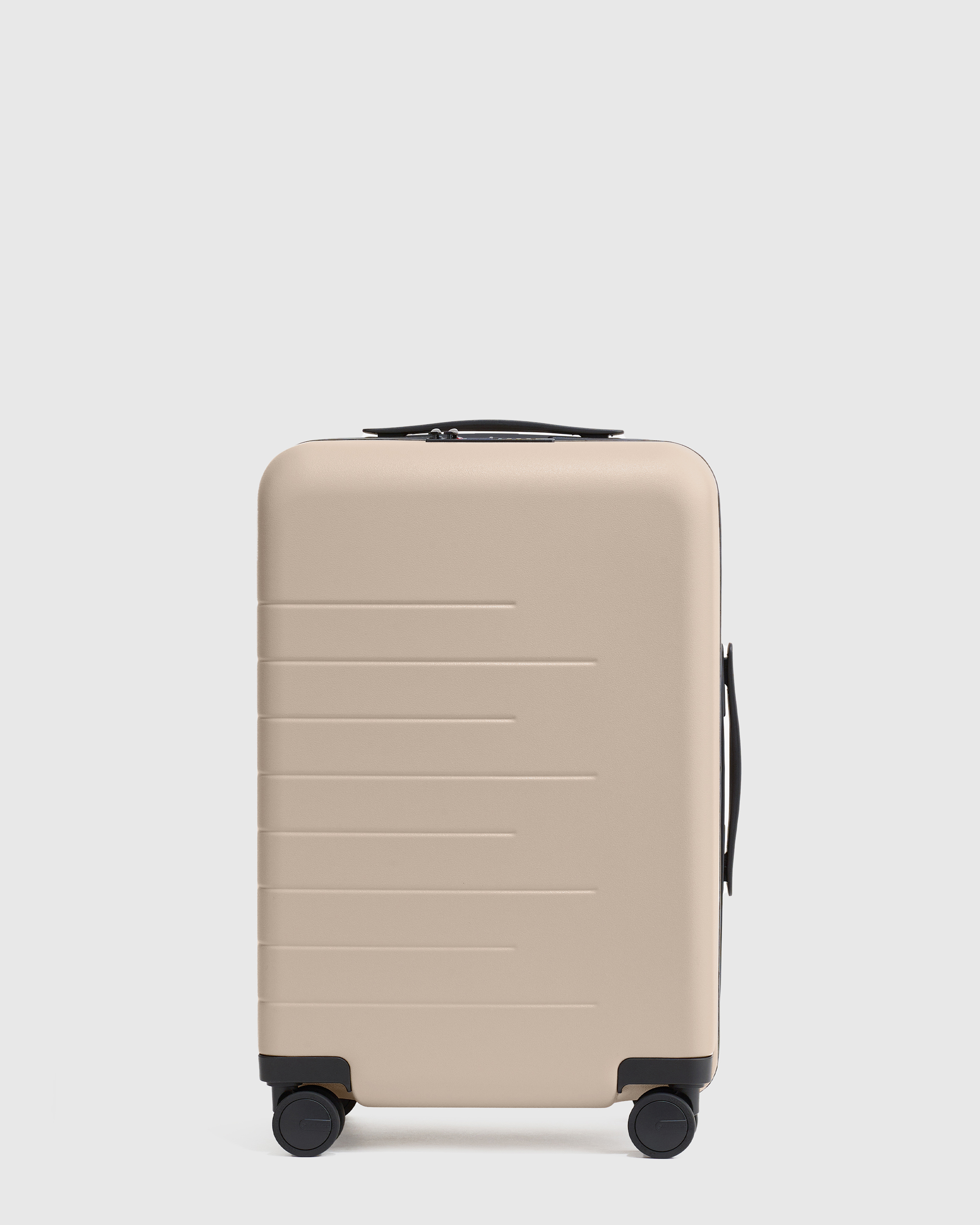 Tan Expandable Carry-On Suitcase