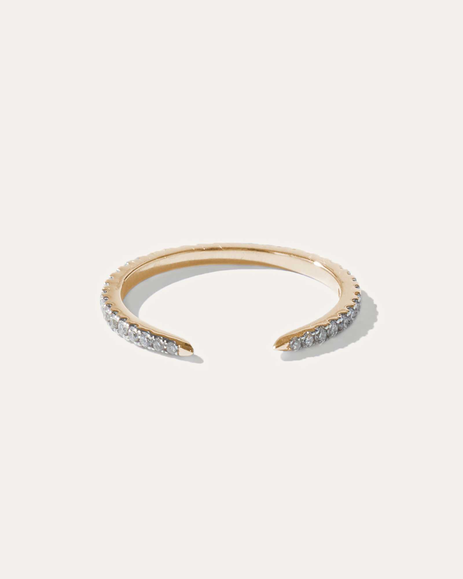 14K Diamond Open Claw Ring