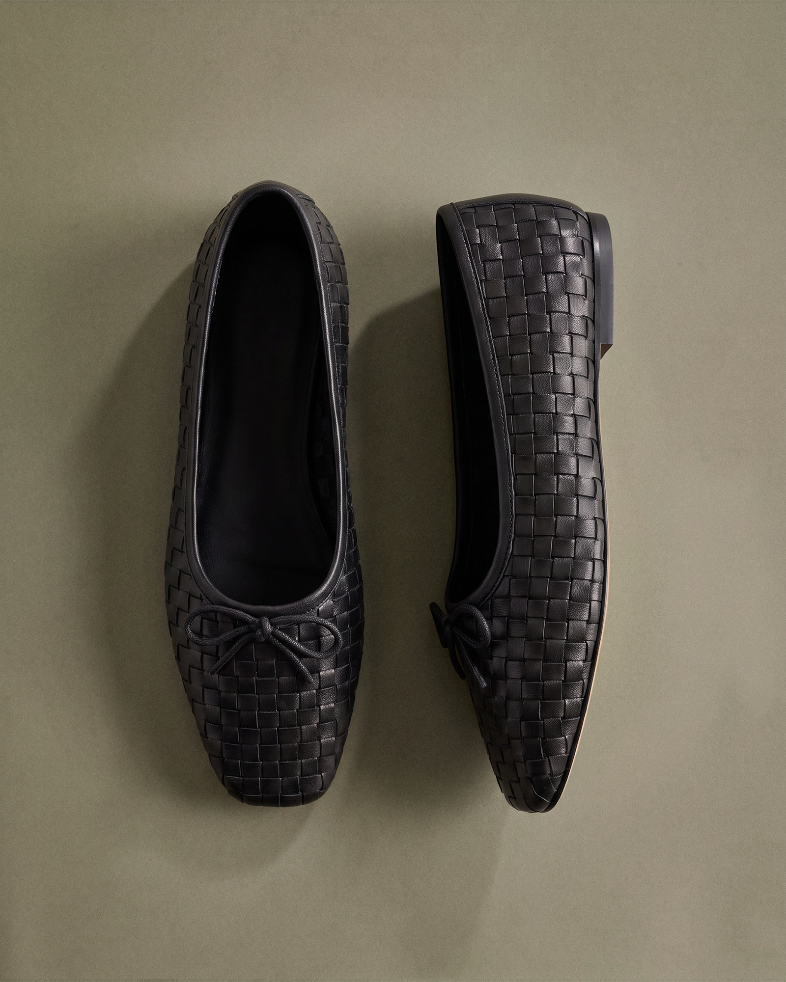 Italian Leather Handwoven Ballet Flat