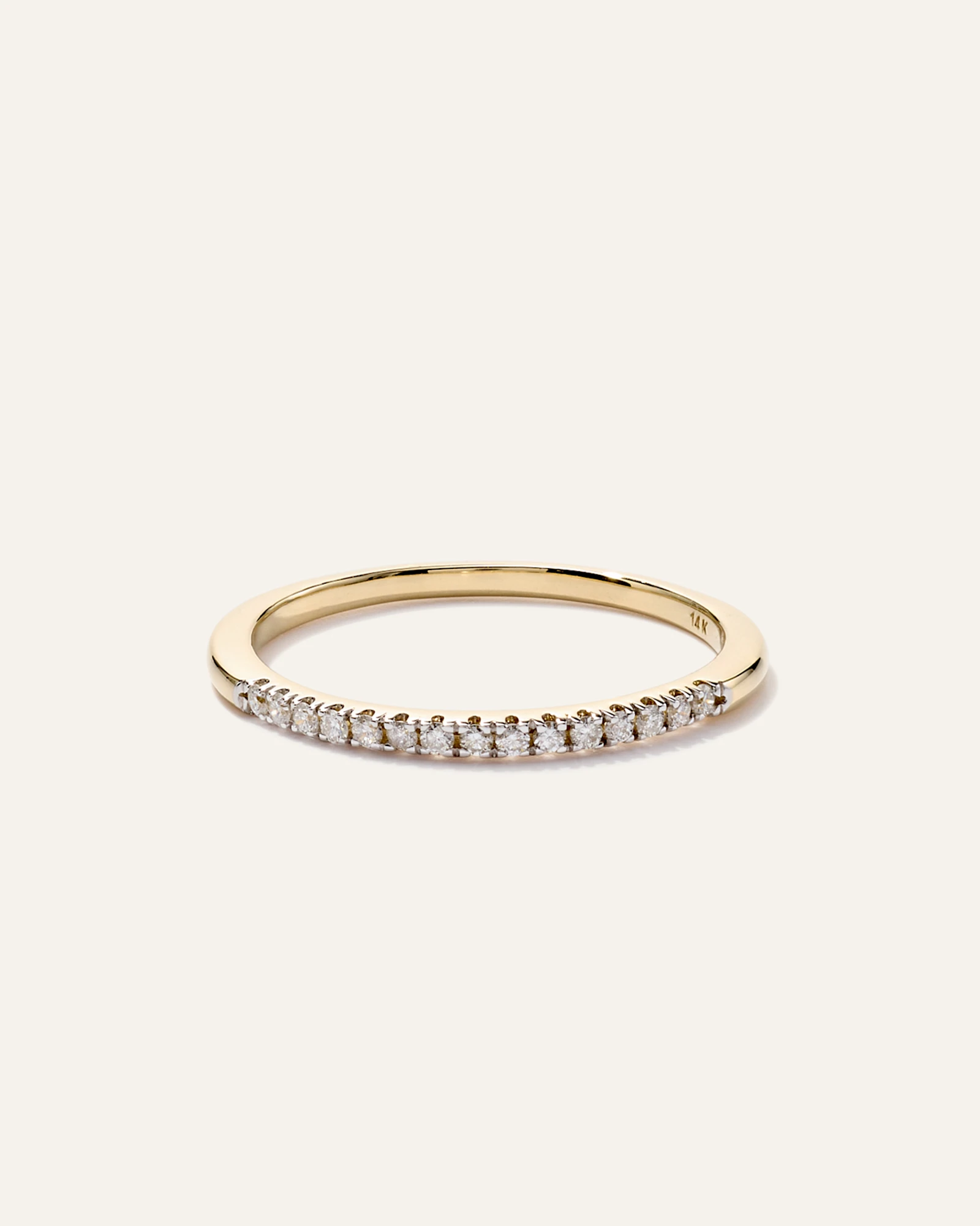 14K Gold Diamond Wedding Band