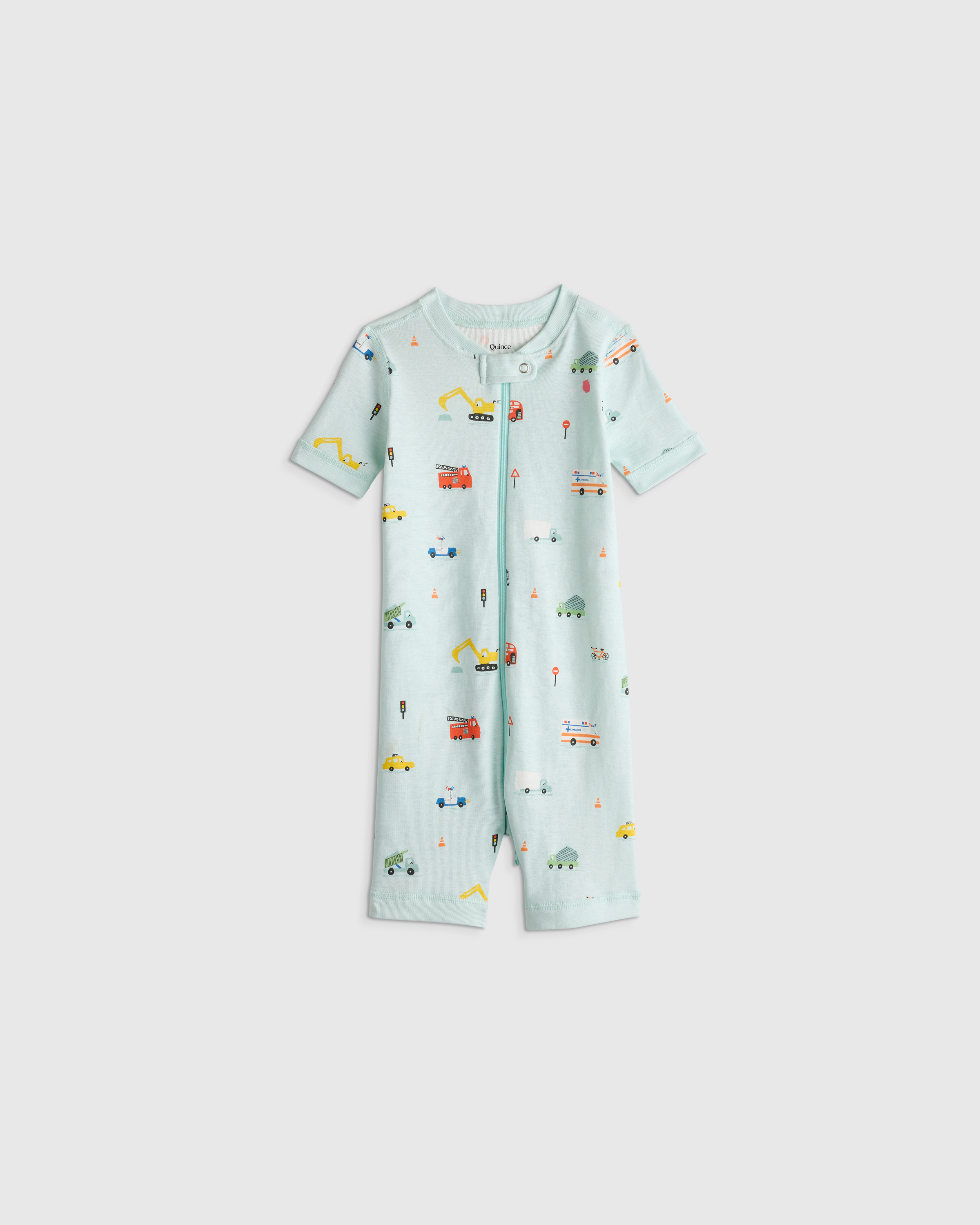 Vehicles 100% Organic Cotton Shortie Onesie Pajama