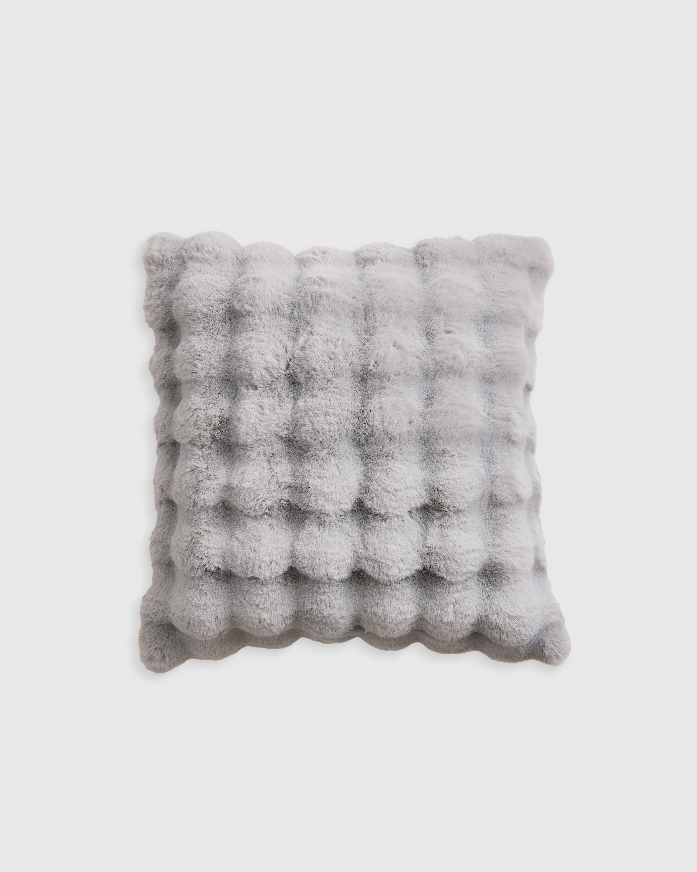 Glacier Ruched Faux Fur Pillow Cover