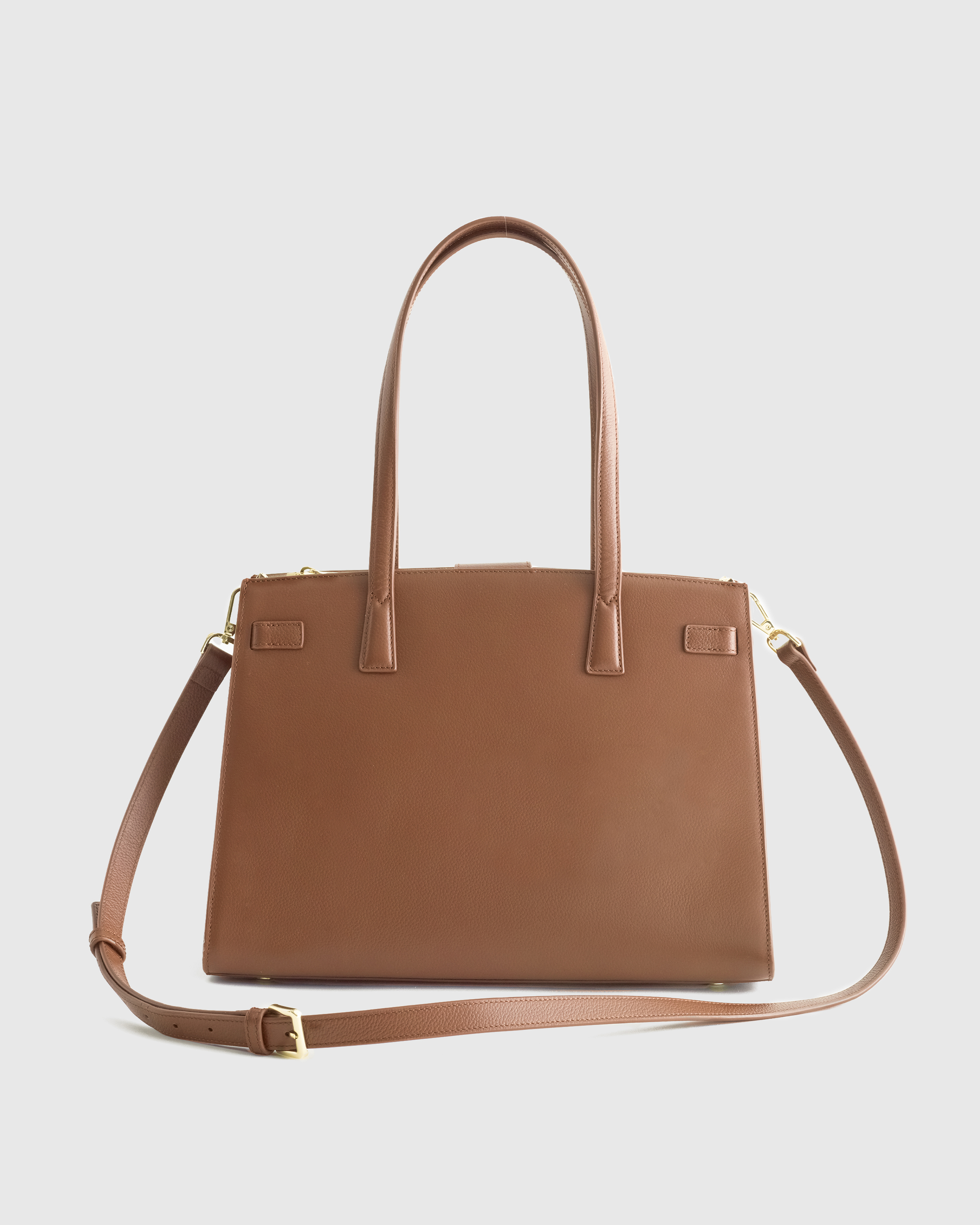 Italian Leather Large Triple Compartment Satchel