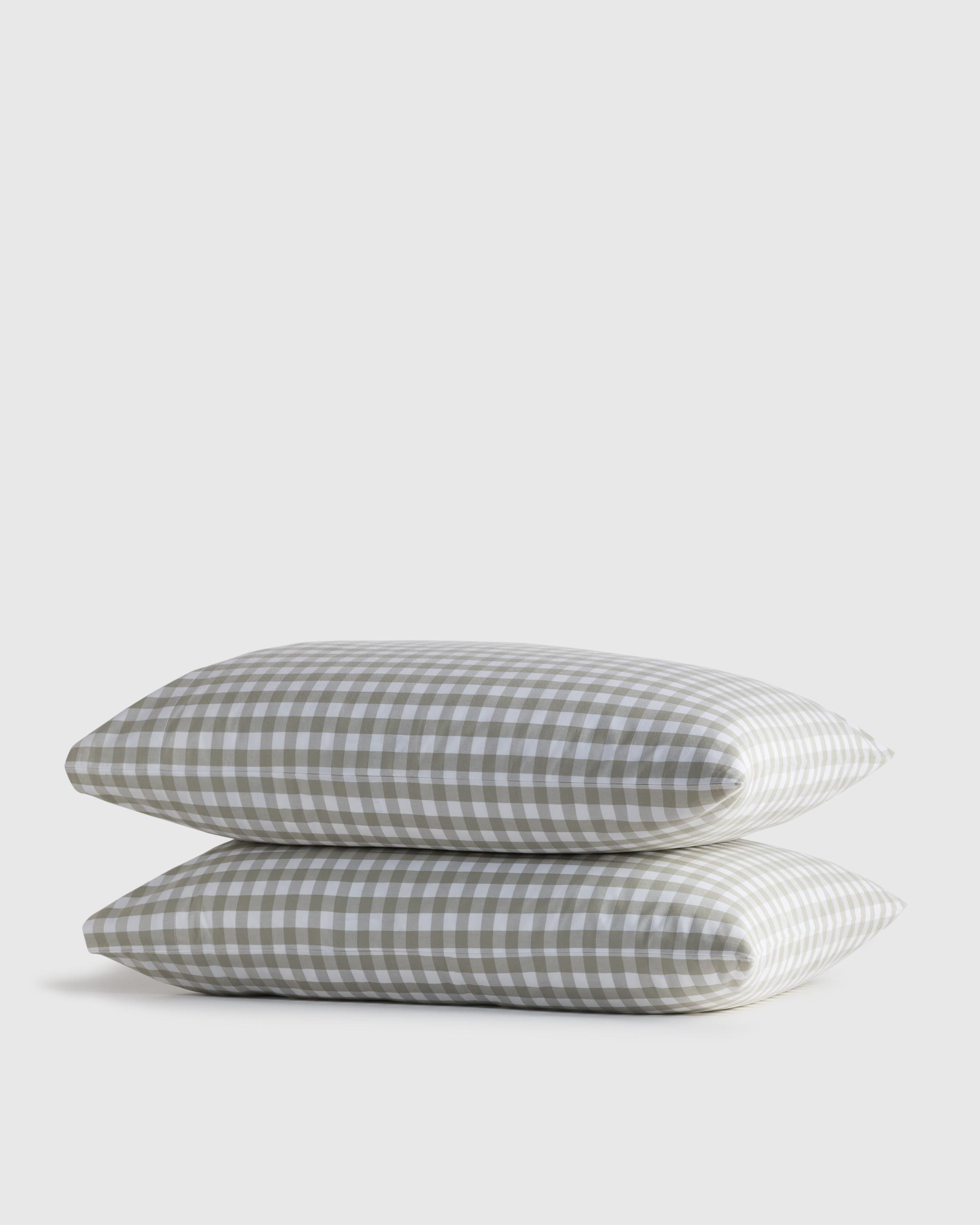 Willowleaf Organic Crisp Percale Gingham Pillowcase Set