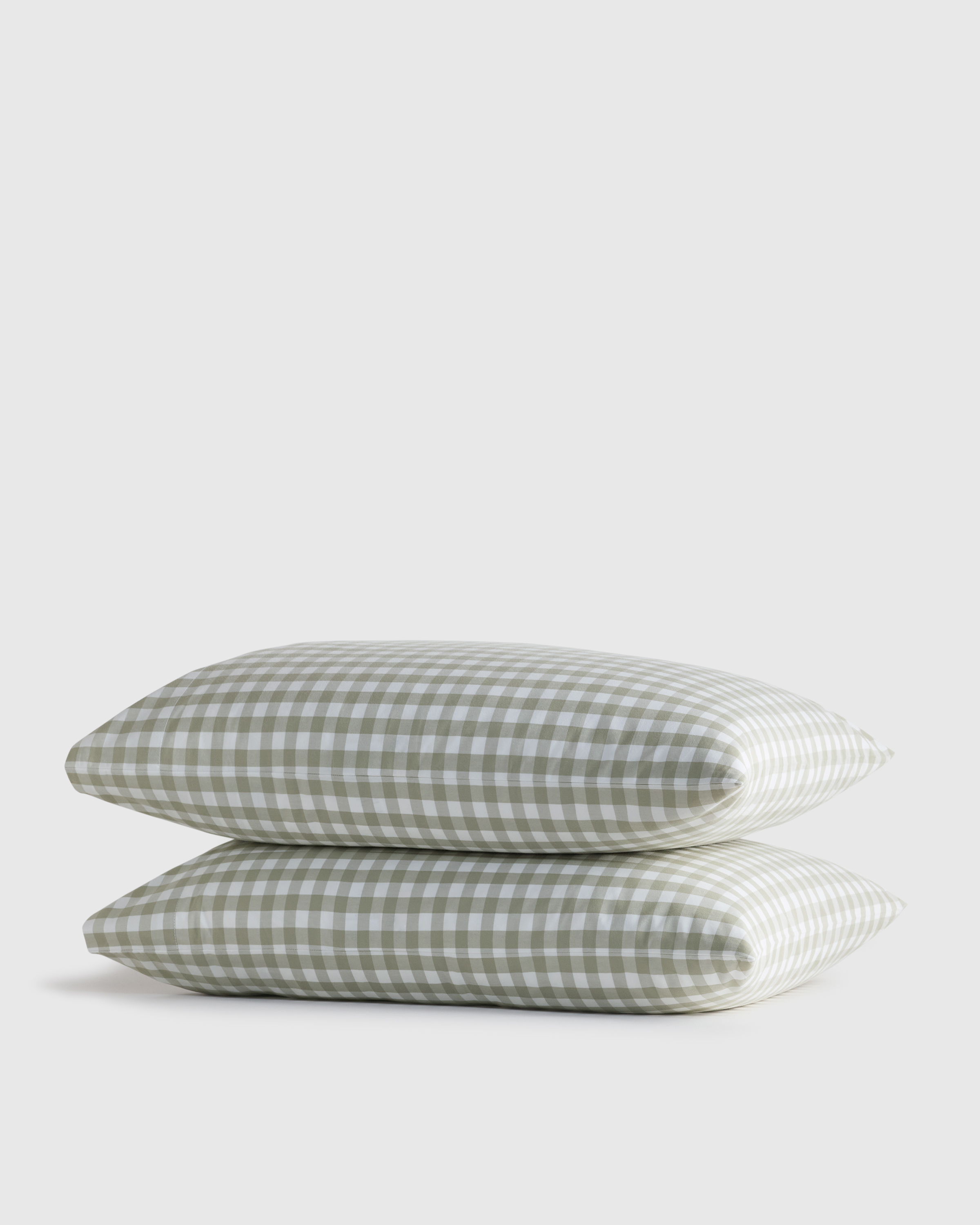 Willowleaf Organic Crisp Percale Gingham Pillowcase Set