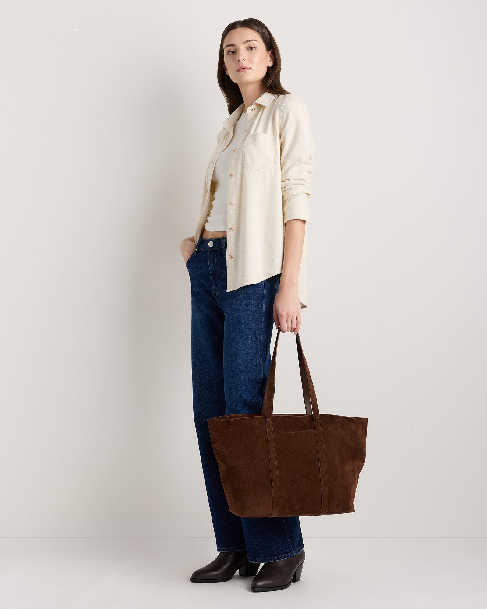 Italian Suede Everyday Tote - thumbnail 10