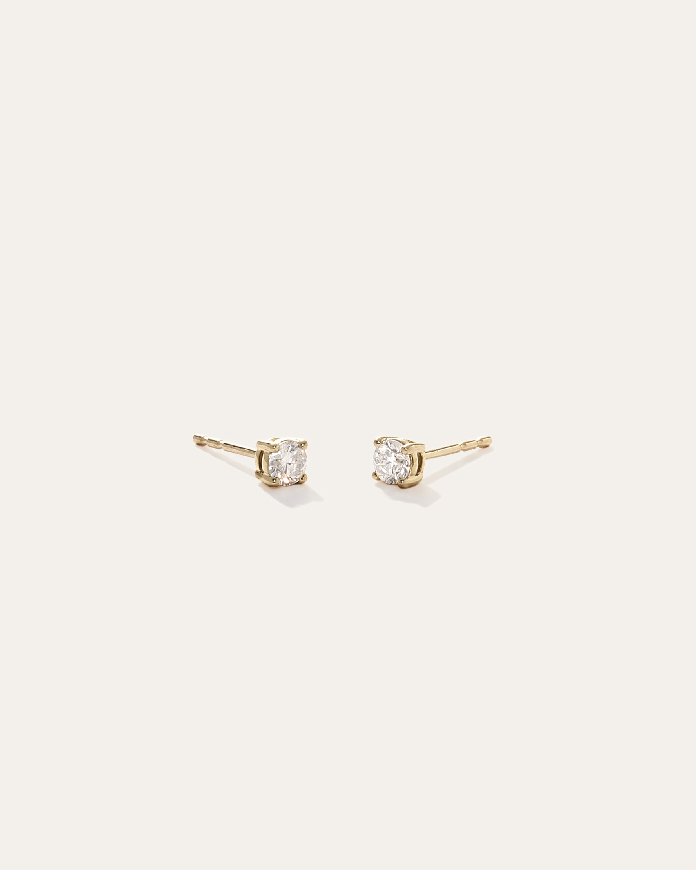 Yellow Gold 14k Gold Natural Diamond Solitaire Studs
