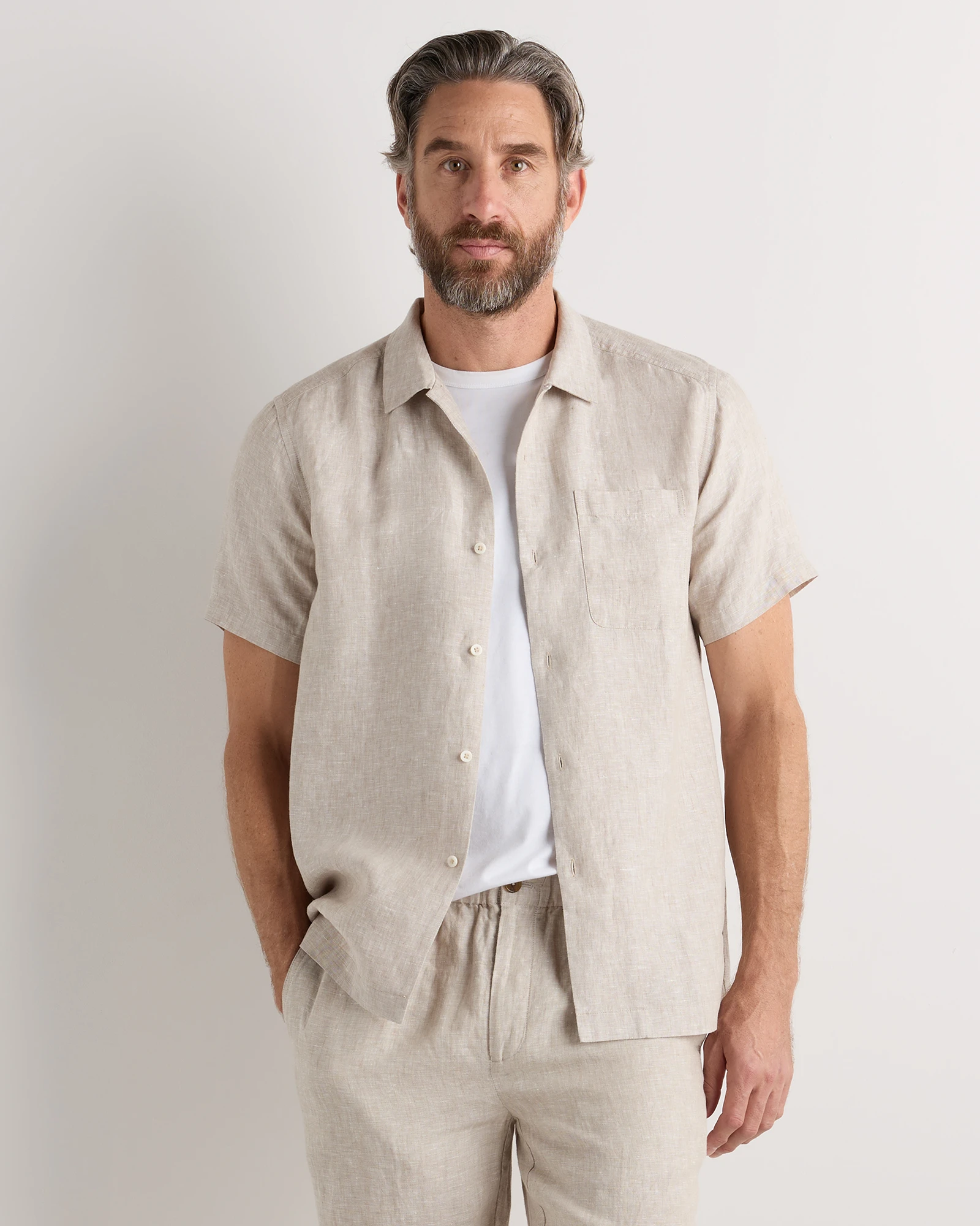 100% European Linen Camp Shirt
