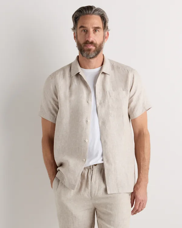 100% European Linen Camp Shirt