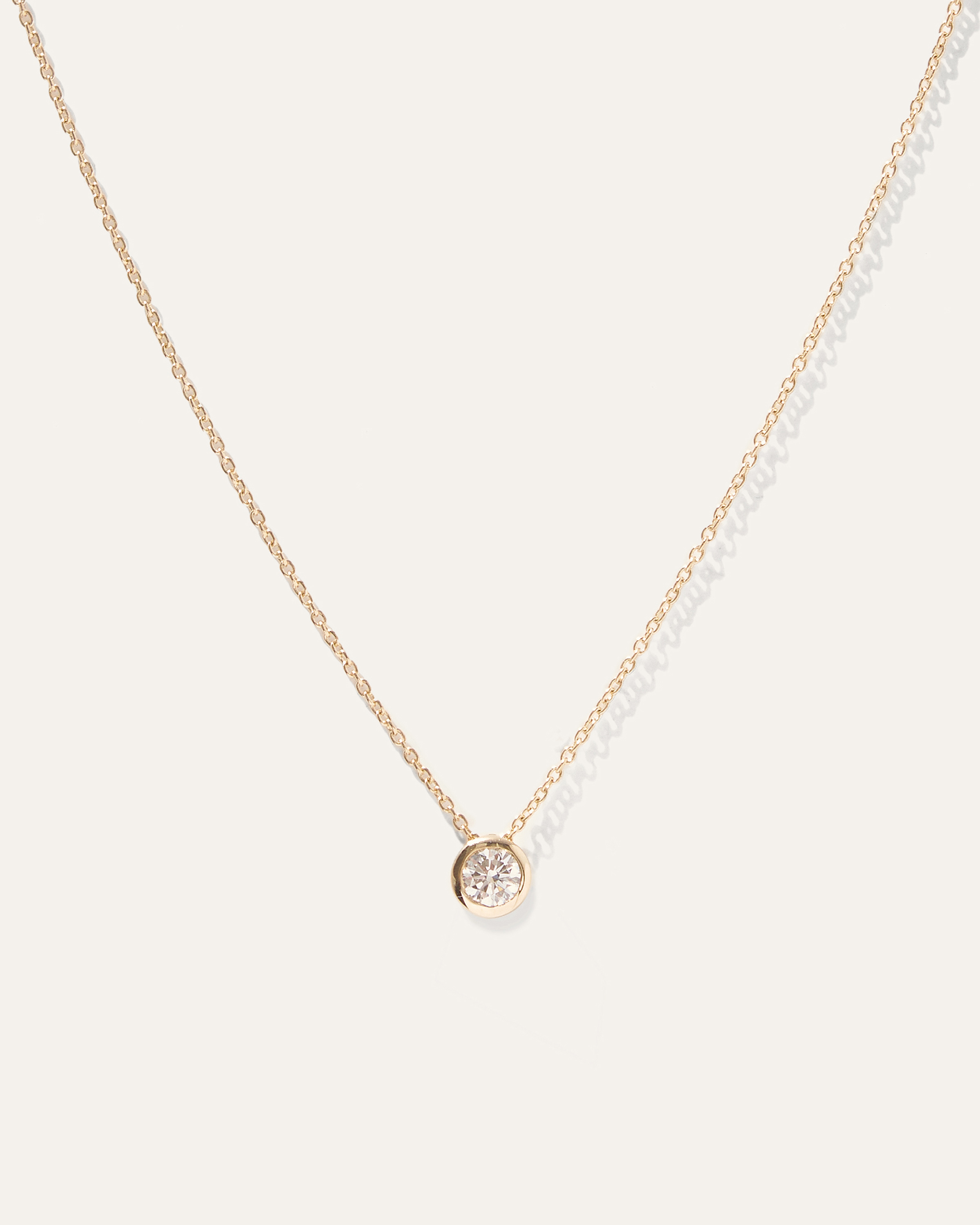 Yellow Gold 14K Gold Diamond Sliding Bezel Necklace