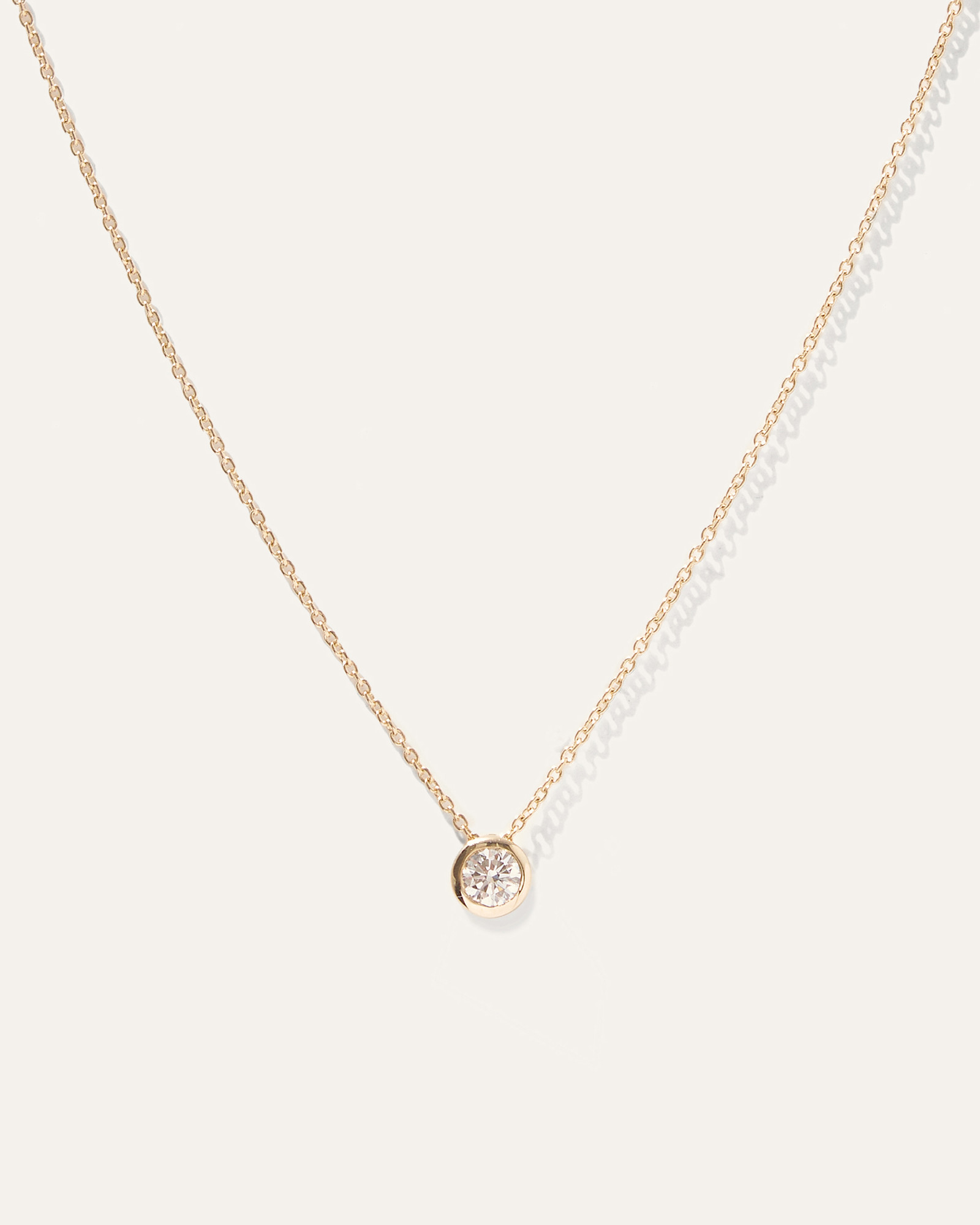 large bezel yg necklace