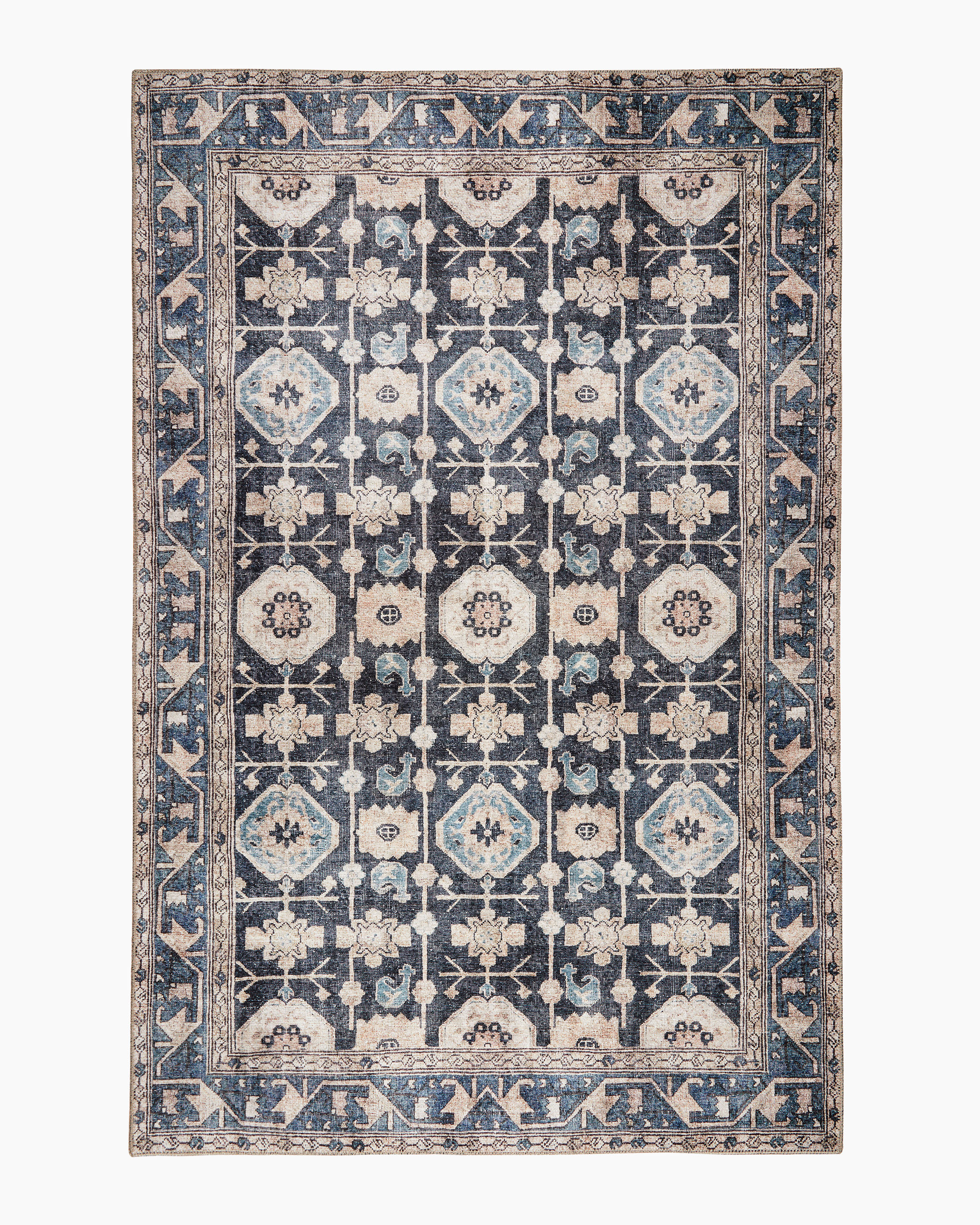 Navy Calder Washable Rug