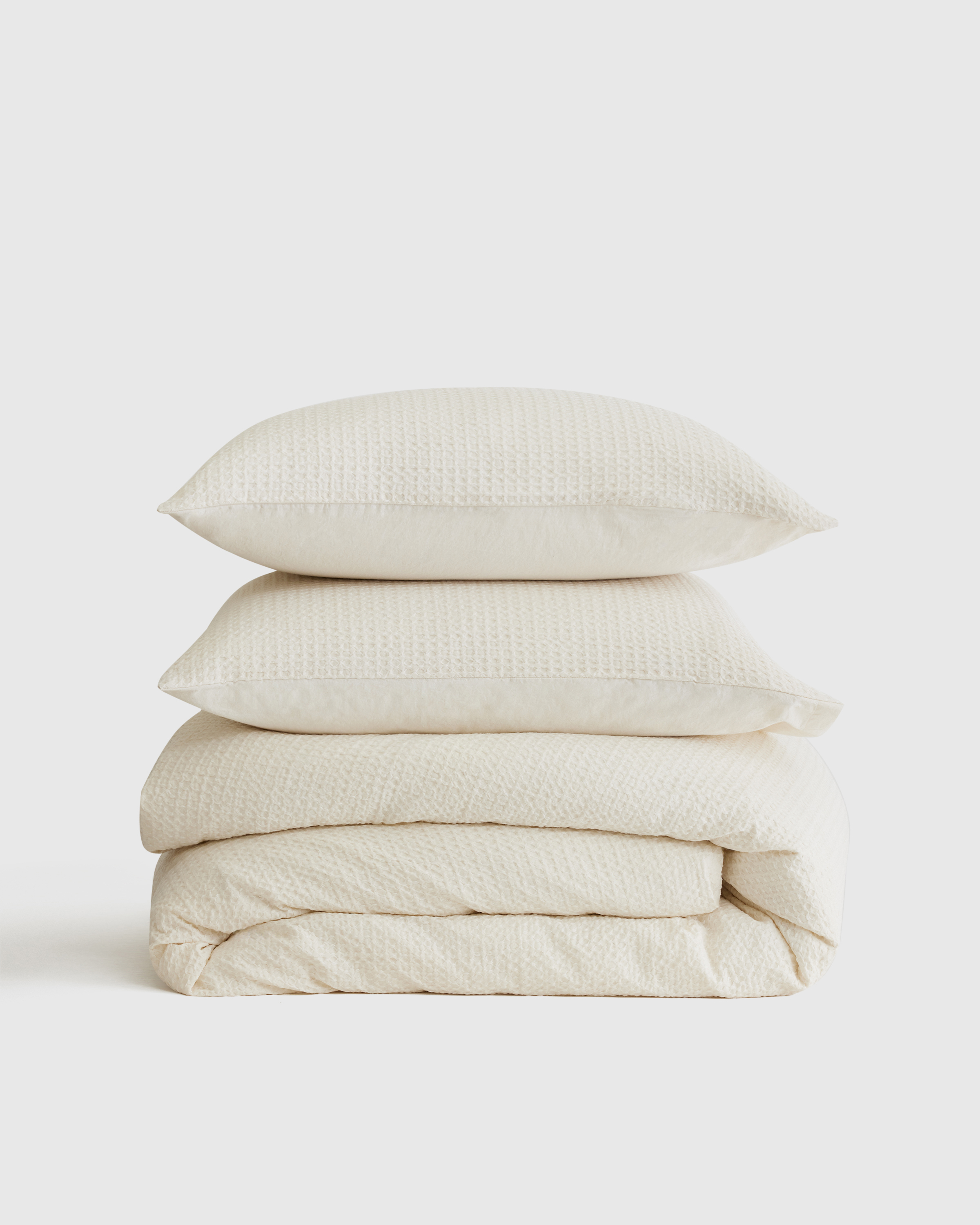 Undyed Organic Luxe Honeycomb Duvet Cover Set