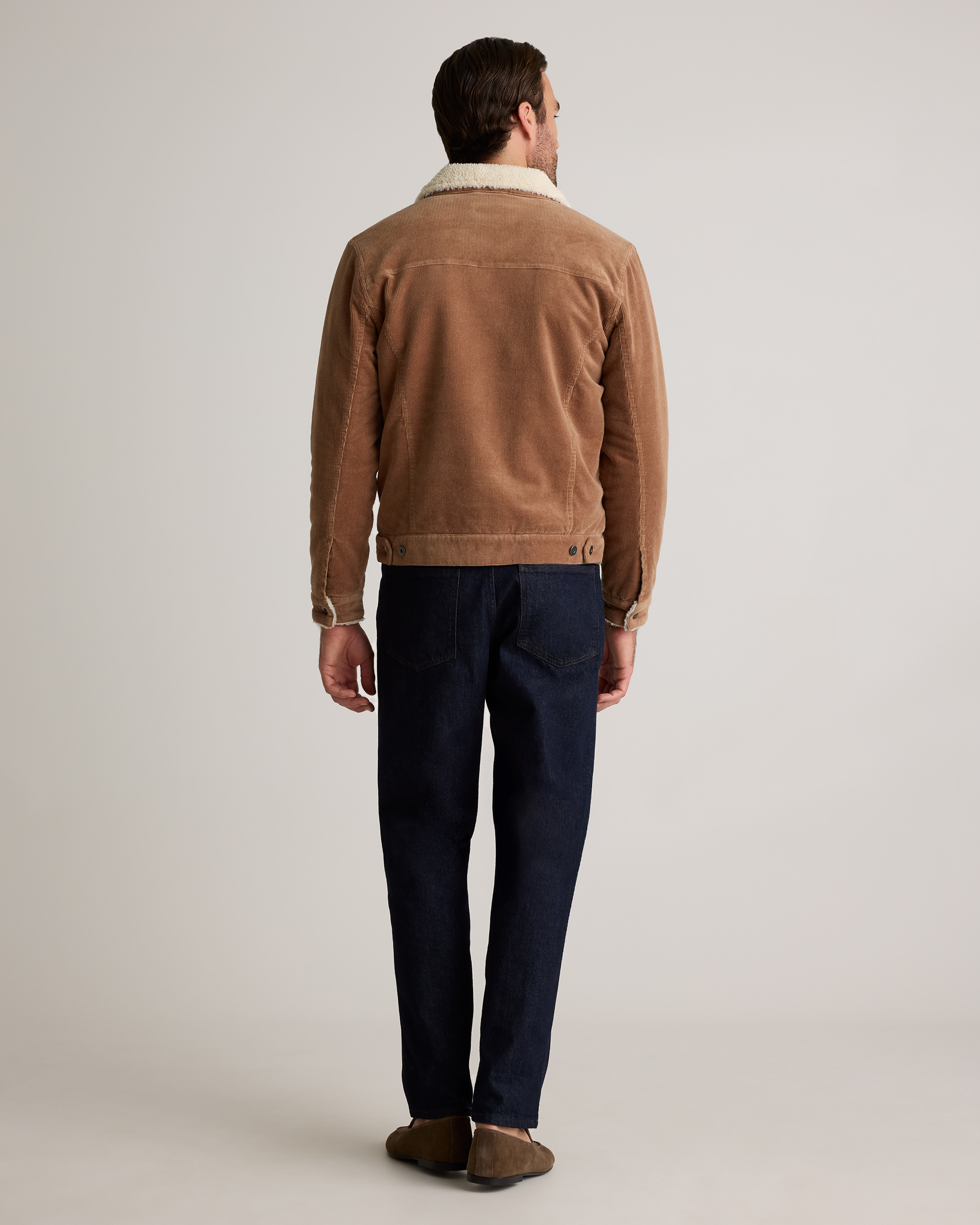 Organic Stretch Corduroy Sherpa-Lined Trucker Jacket