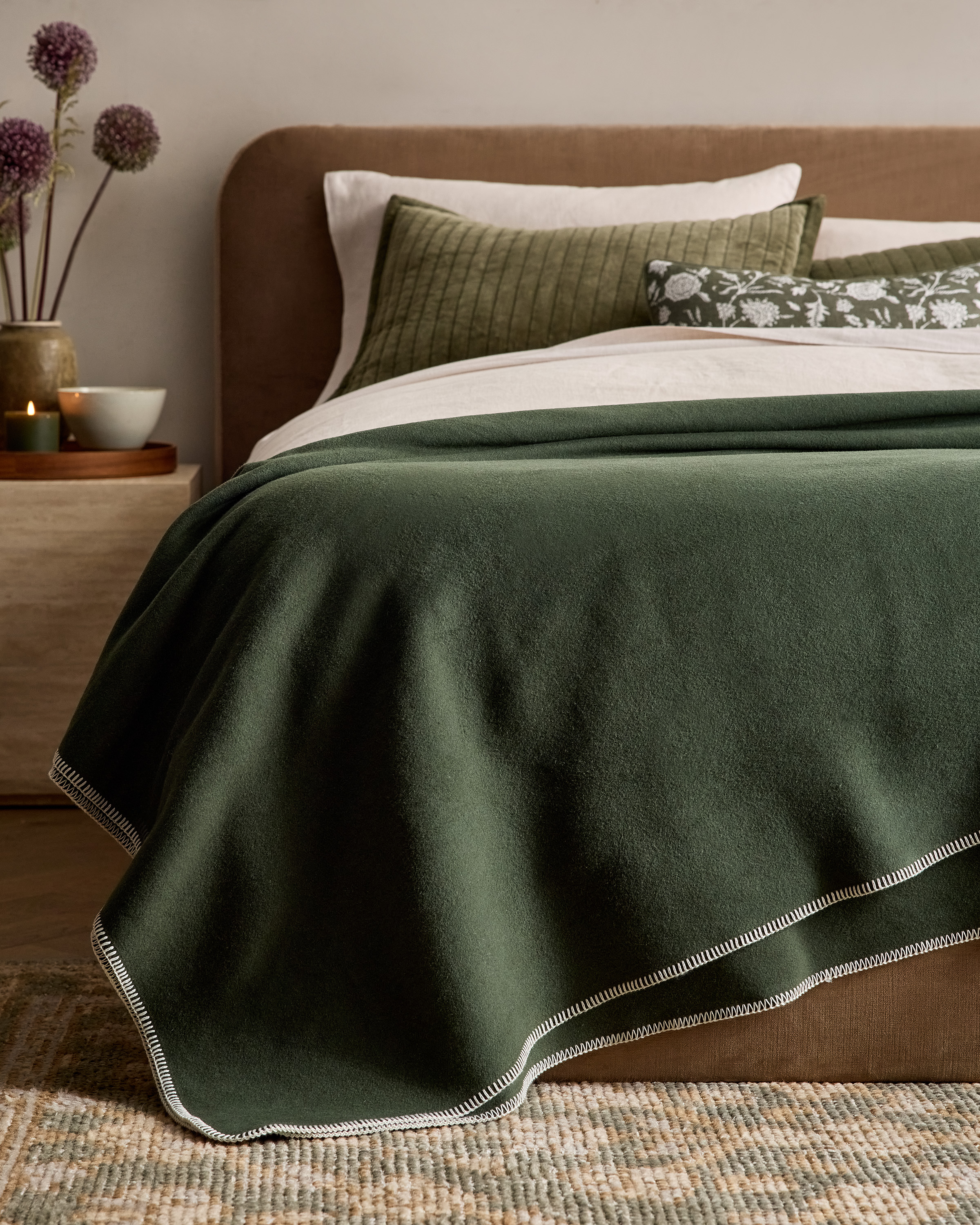 Pine Luxury Fleece Bed Blanket