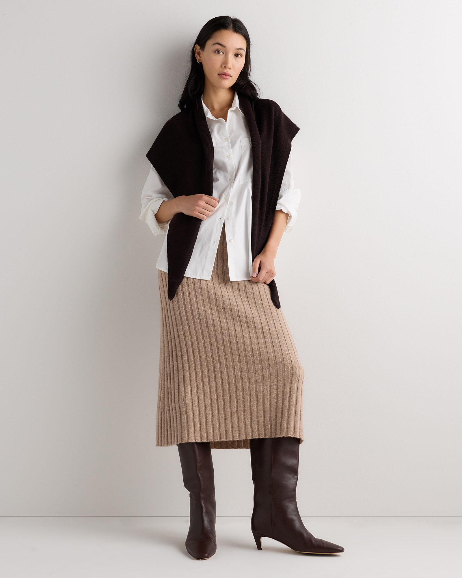 100% Merino Wool Large Triangle Scarf - thumbnail 3