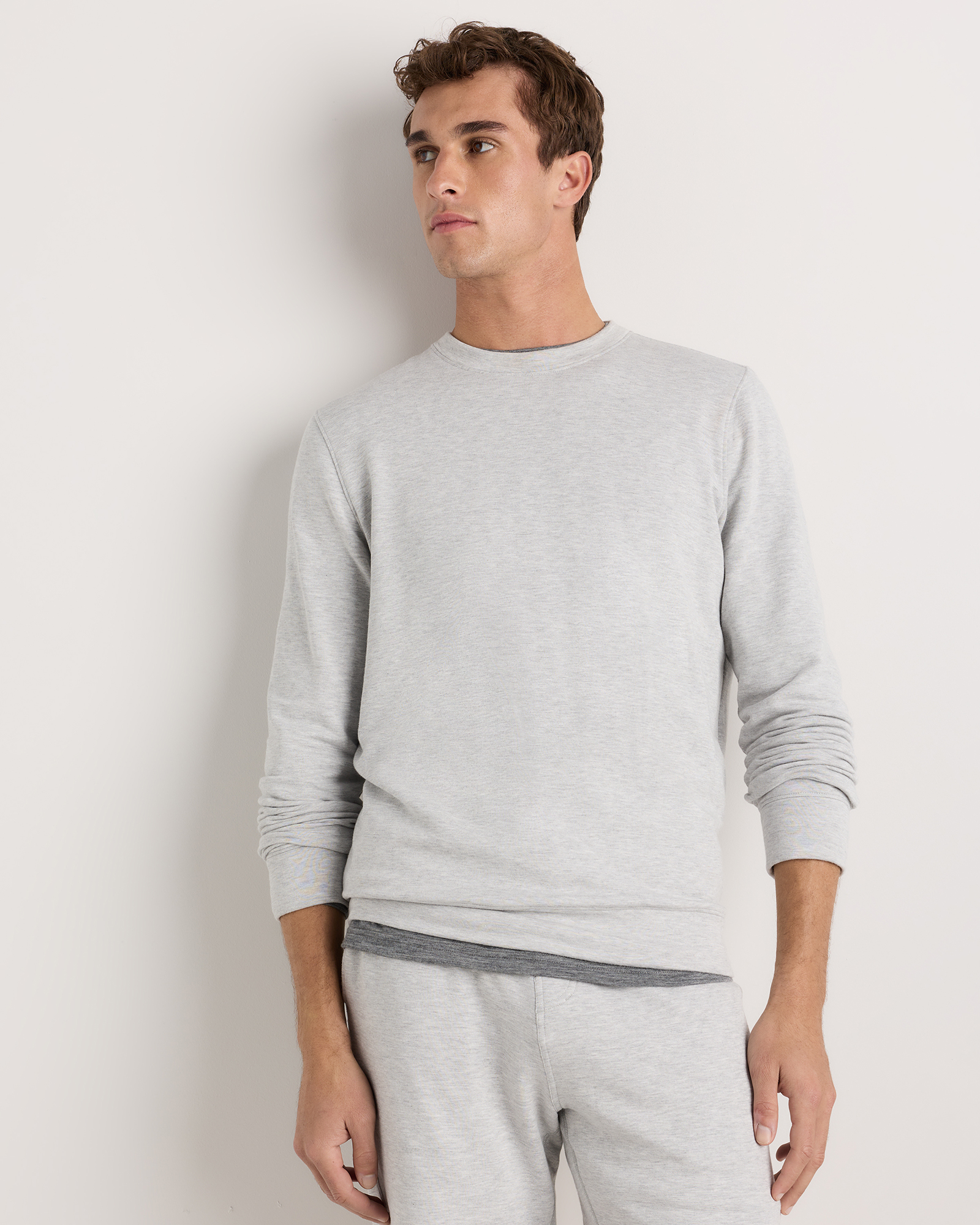 Heather Grey Supersoft Fleece Crew
