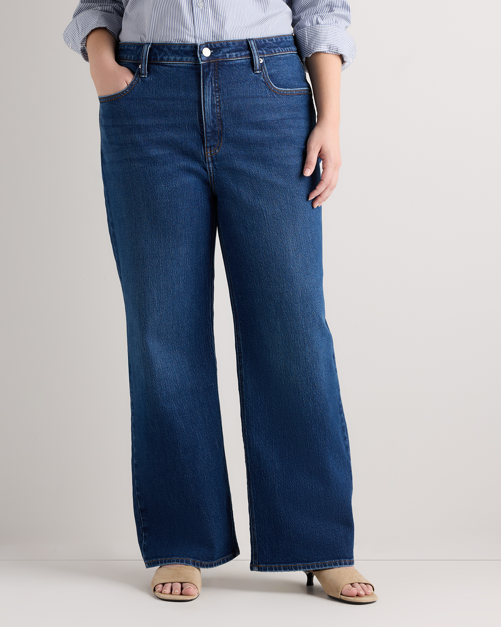 Stormy Blue Bella Stretch Relaxed Straight Jeans