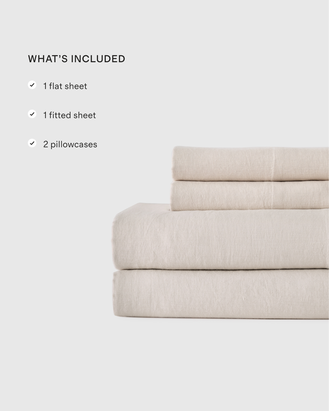 With Flat Sheet linen
