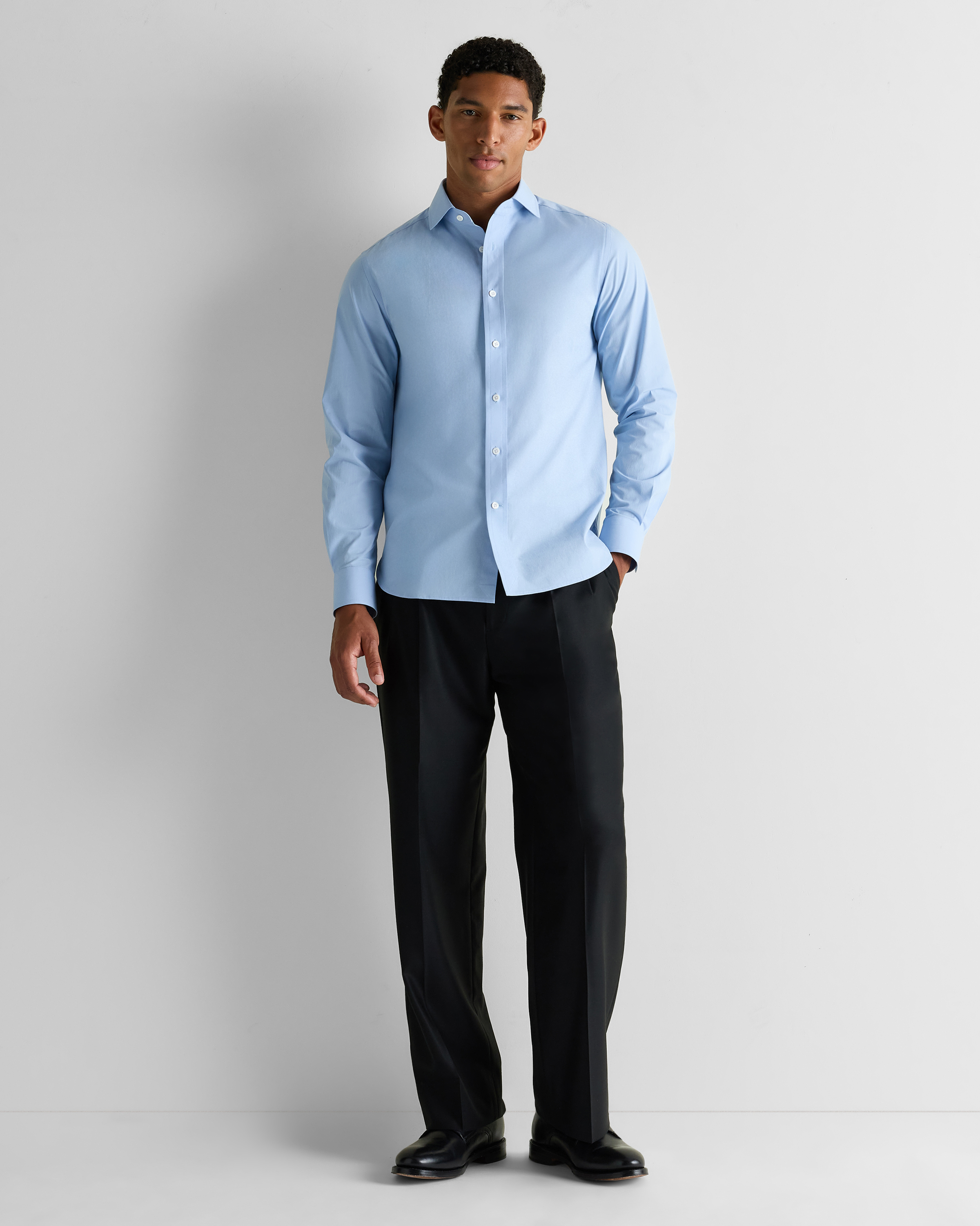Men's Stretch Poplin Dress Shirt in Pale Blue, Size XXL, Organic Cotton by Quince