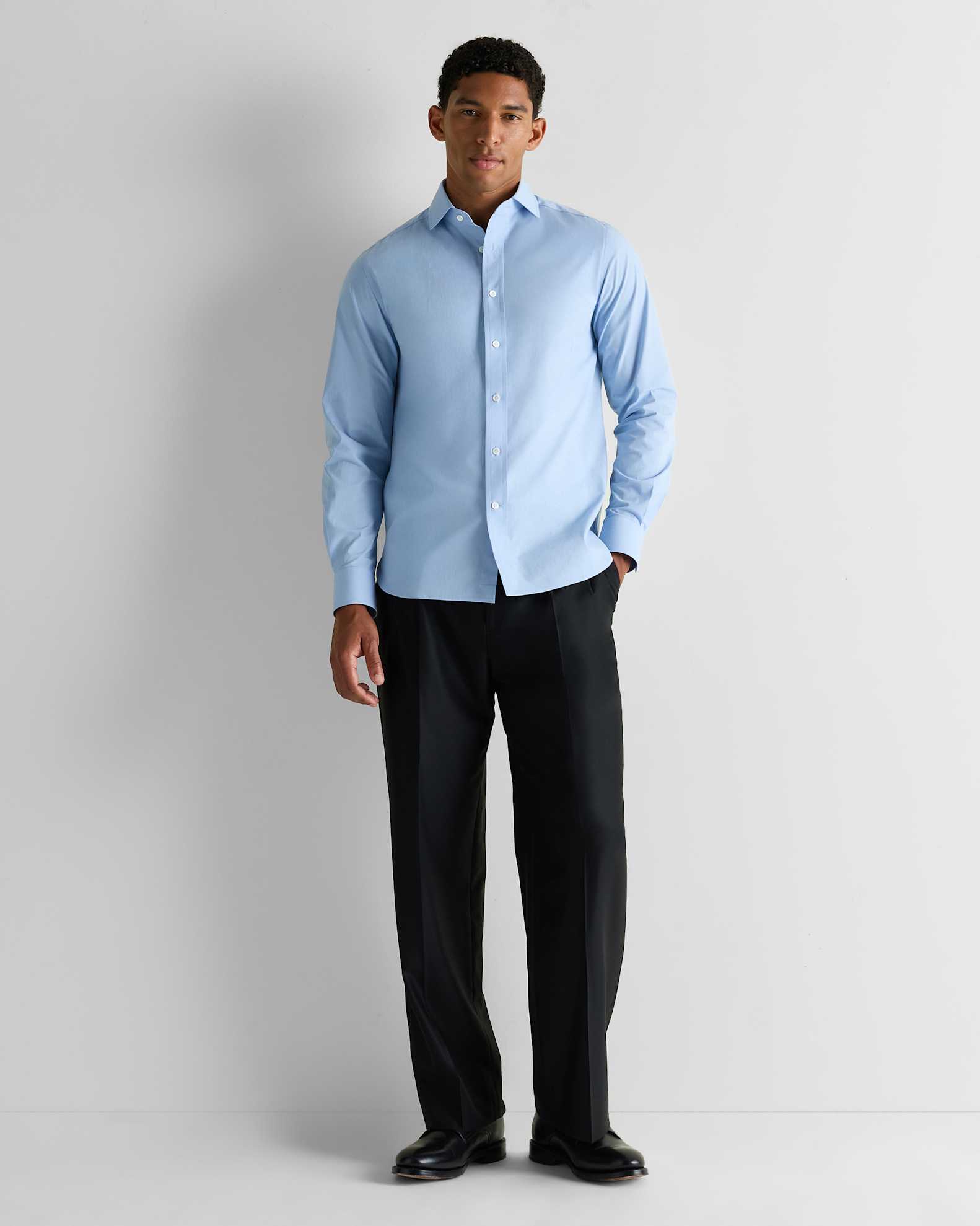 Men's Stretch Poplin Dress Shirt in Pale Blue, Size XXL, Organic Cotton by Quince Men's Stretch Poplin Dress Shirt in Pale Blue, Size XXL, Organic Cotton by Quince