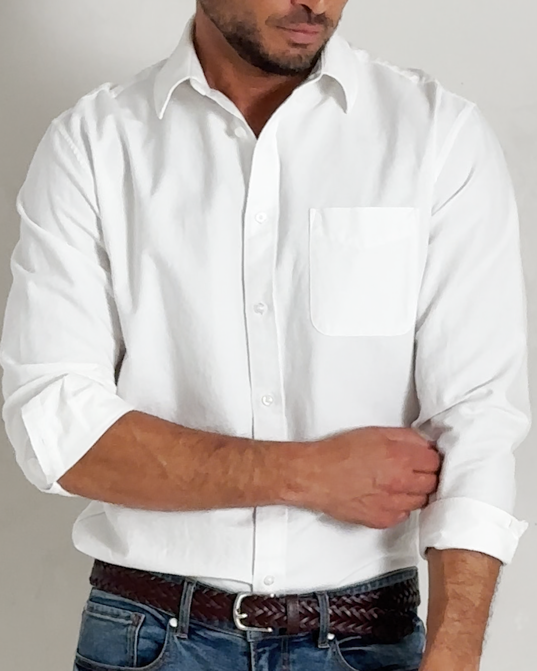 100% Organic Cotton Oxford Shirt in University Stripe