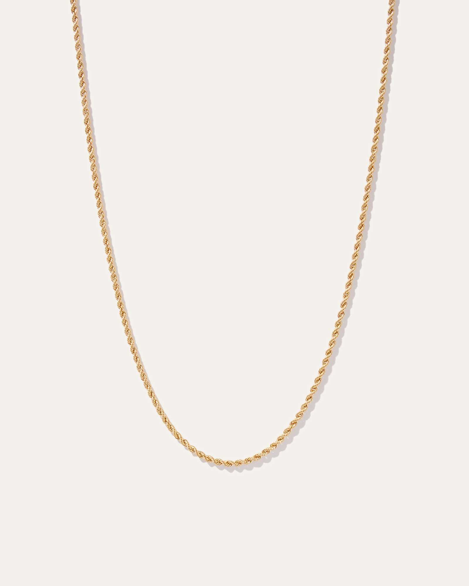 14K Gold Petite Rope Chain Necklace