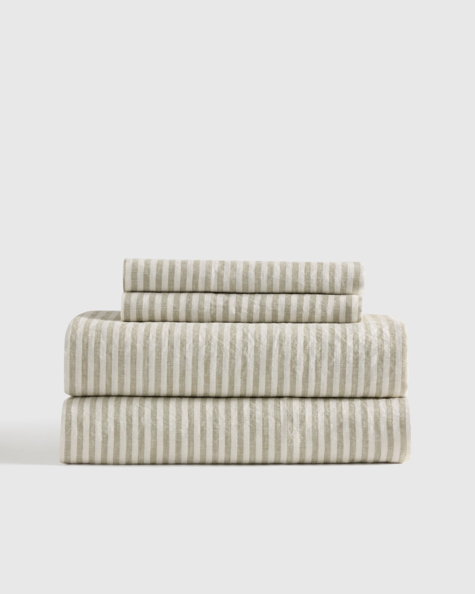 100% European Linen Stripe Sheet Set