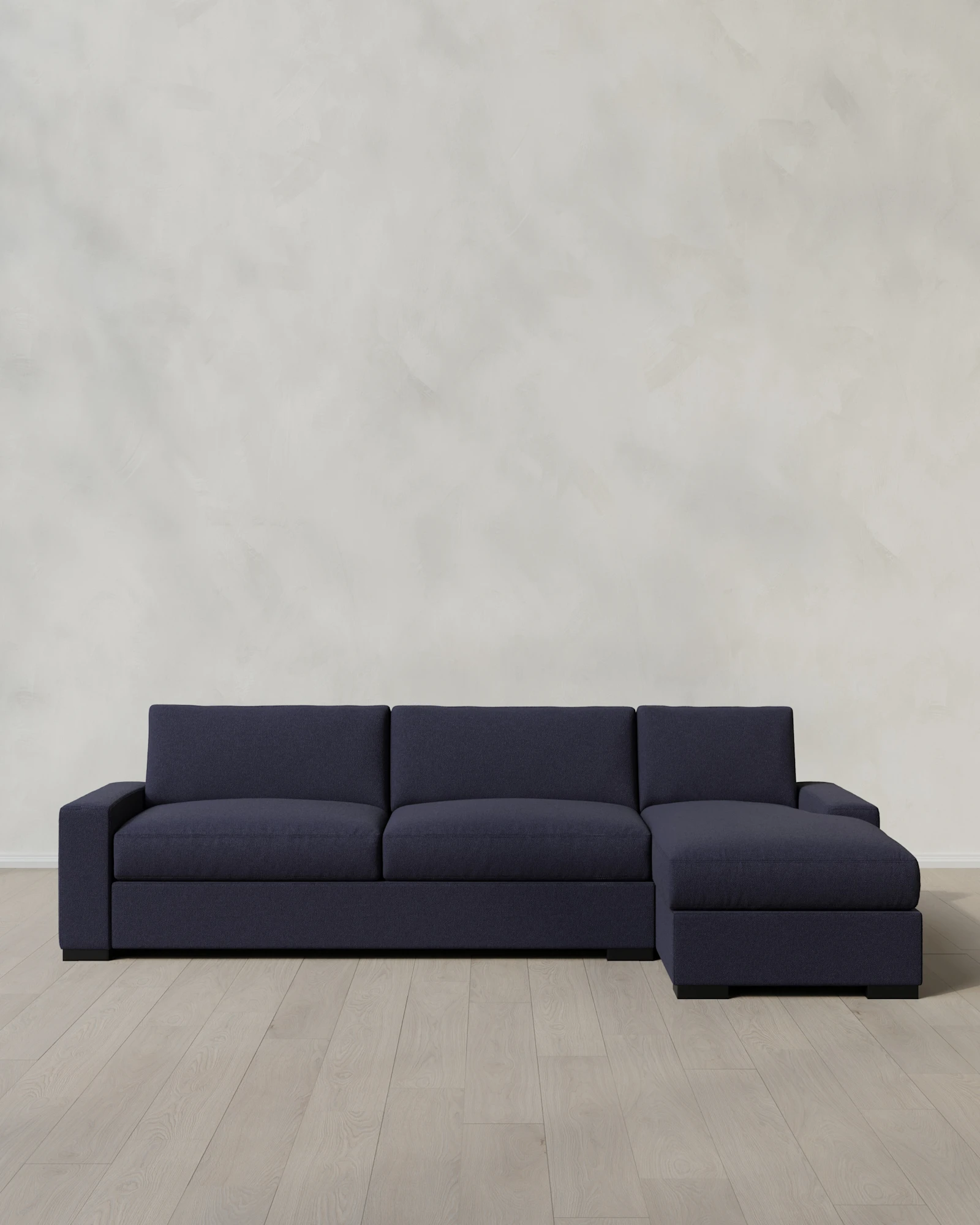 Performance Basketweave Track Arm Chaise Sectional