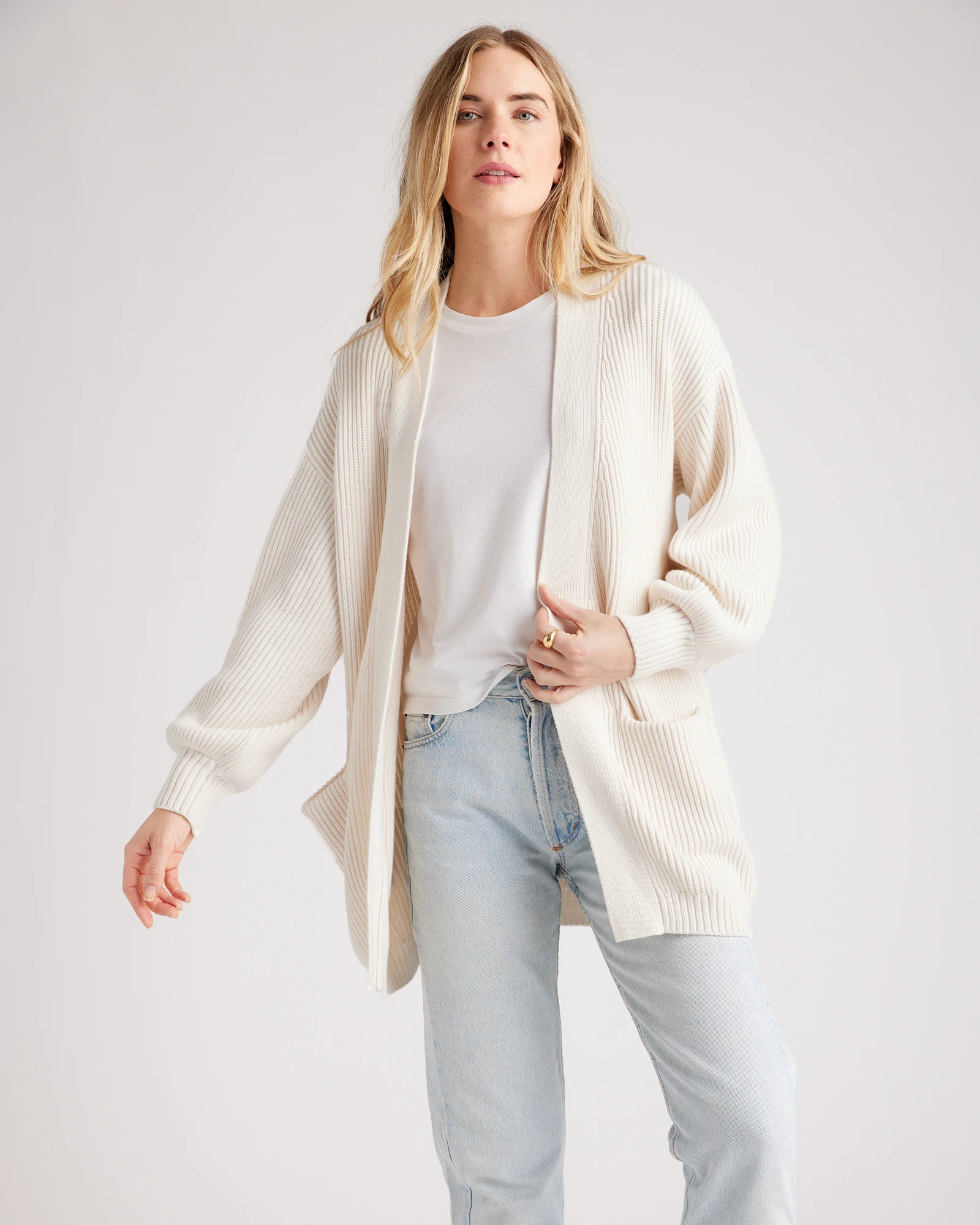 100% Organic Cotton Oversized Cardigan