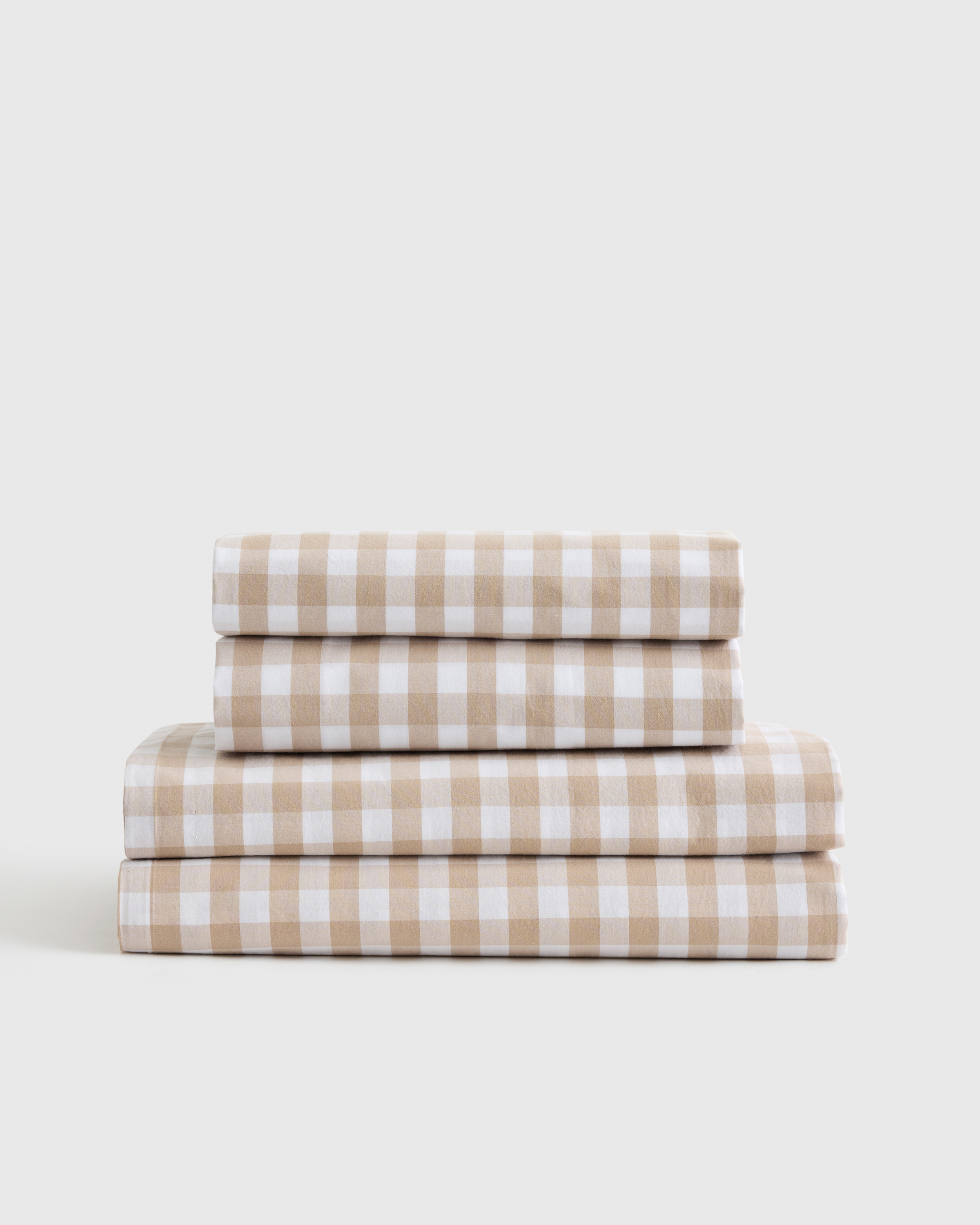 Cafe Organic Crisp Percale Gingham Sheet Set
