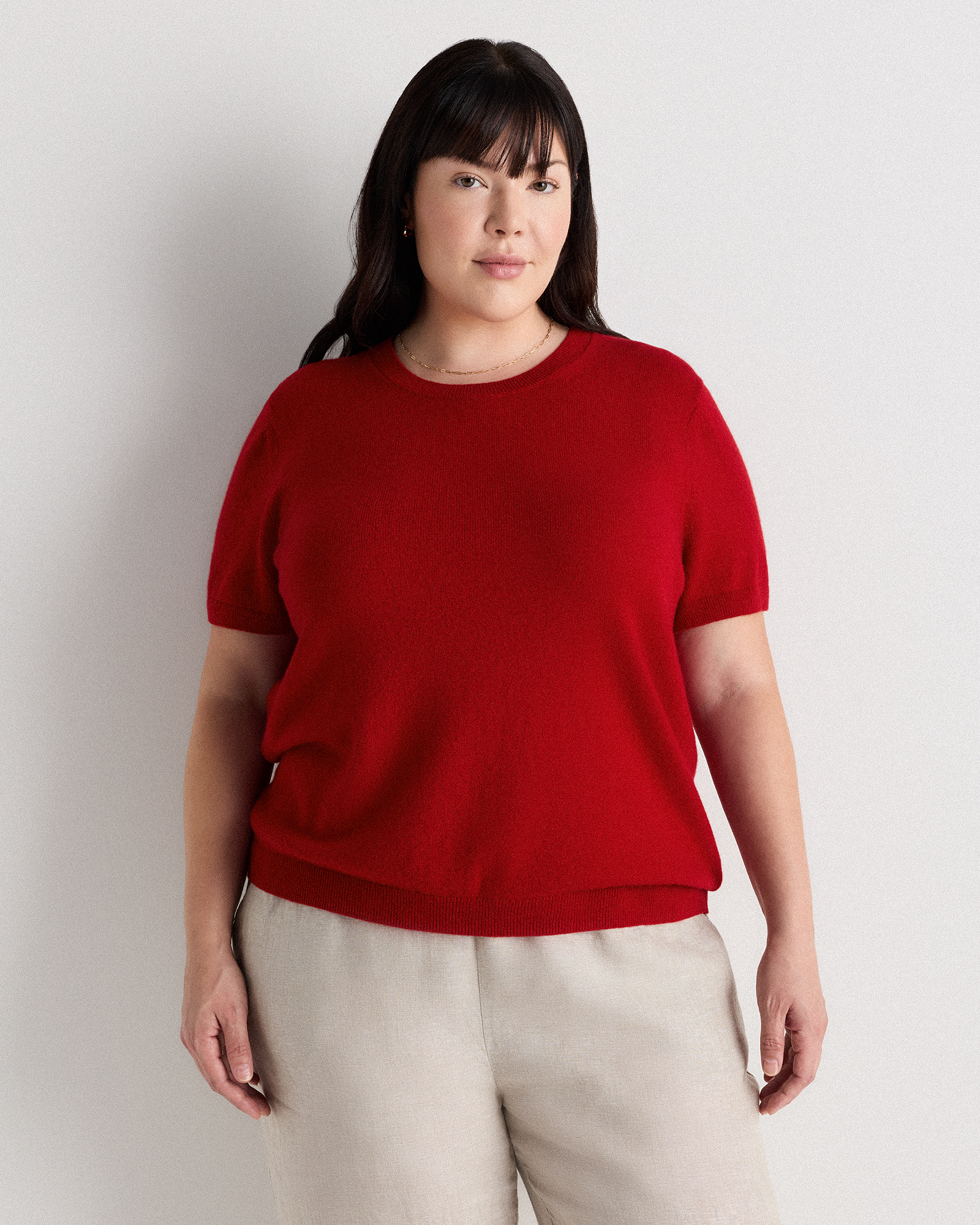 Varsity Red Mongolian Cashmere Tee