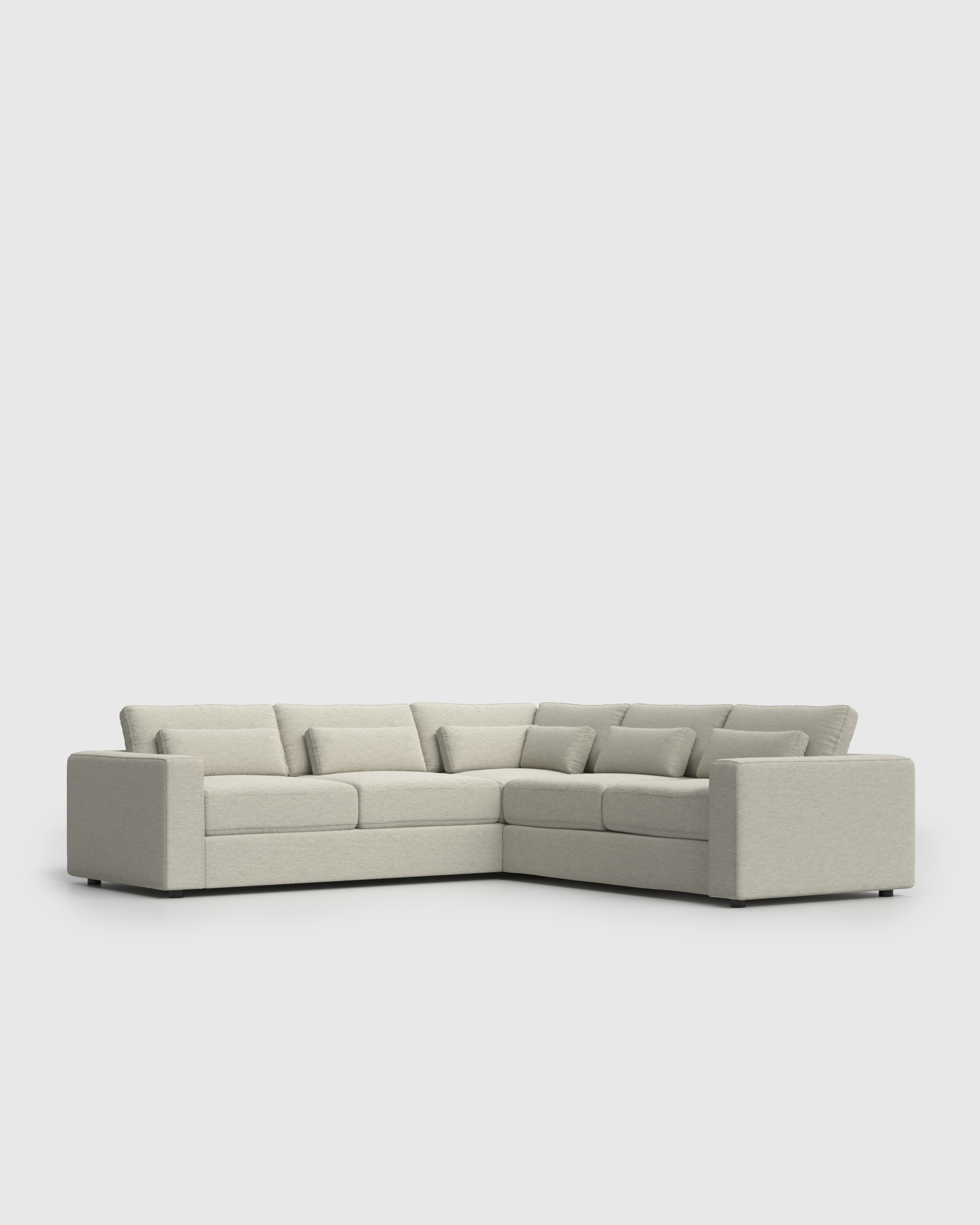 Chunky Arm Deep Seat L Sectional 119x119 Back Angle