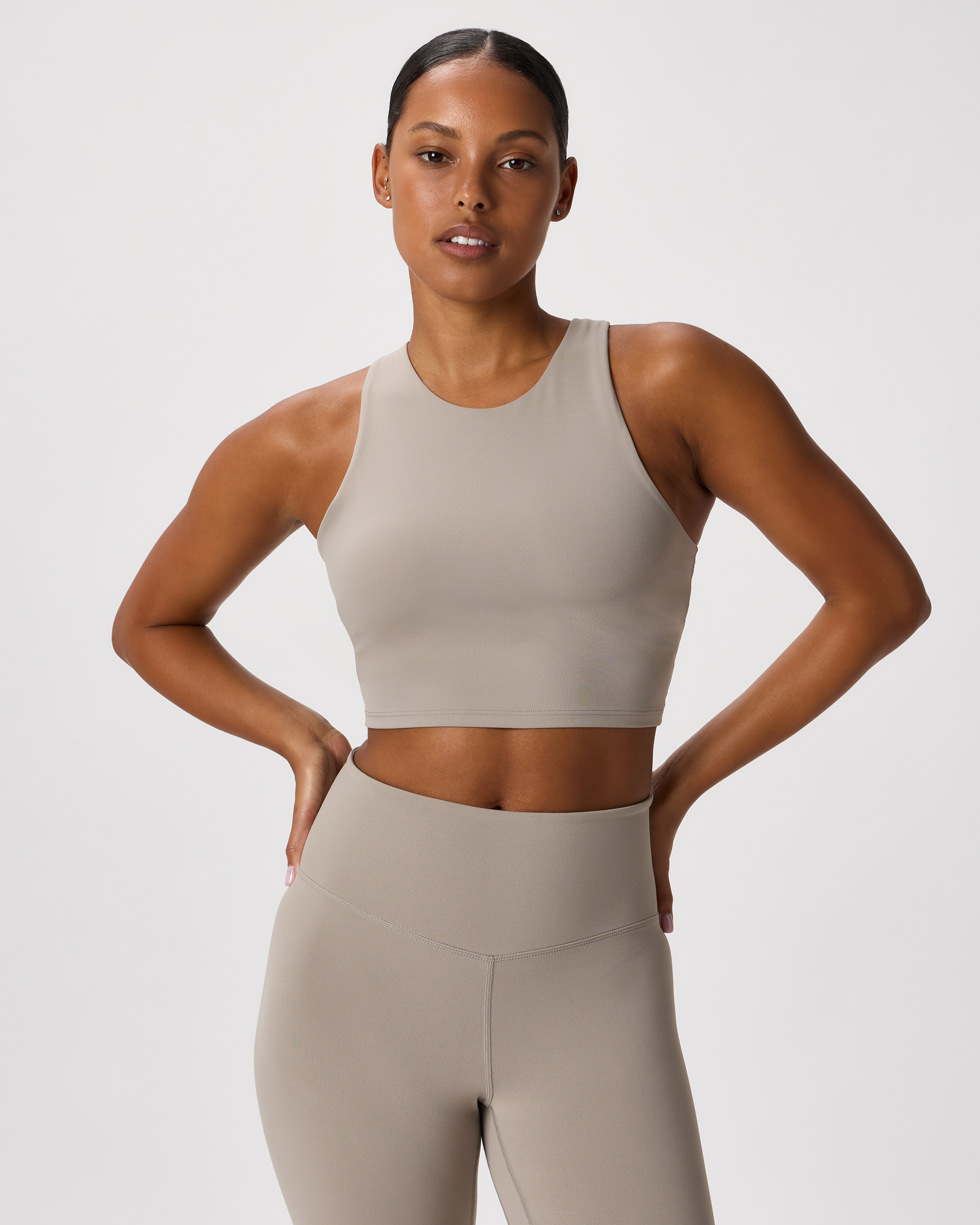 Quince Women's Ultra-form High-neck Cropped Tank Top