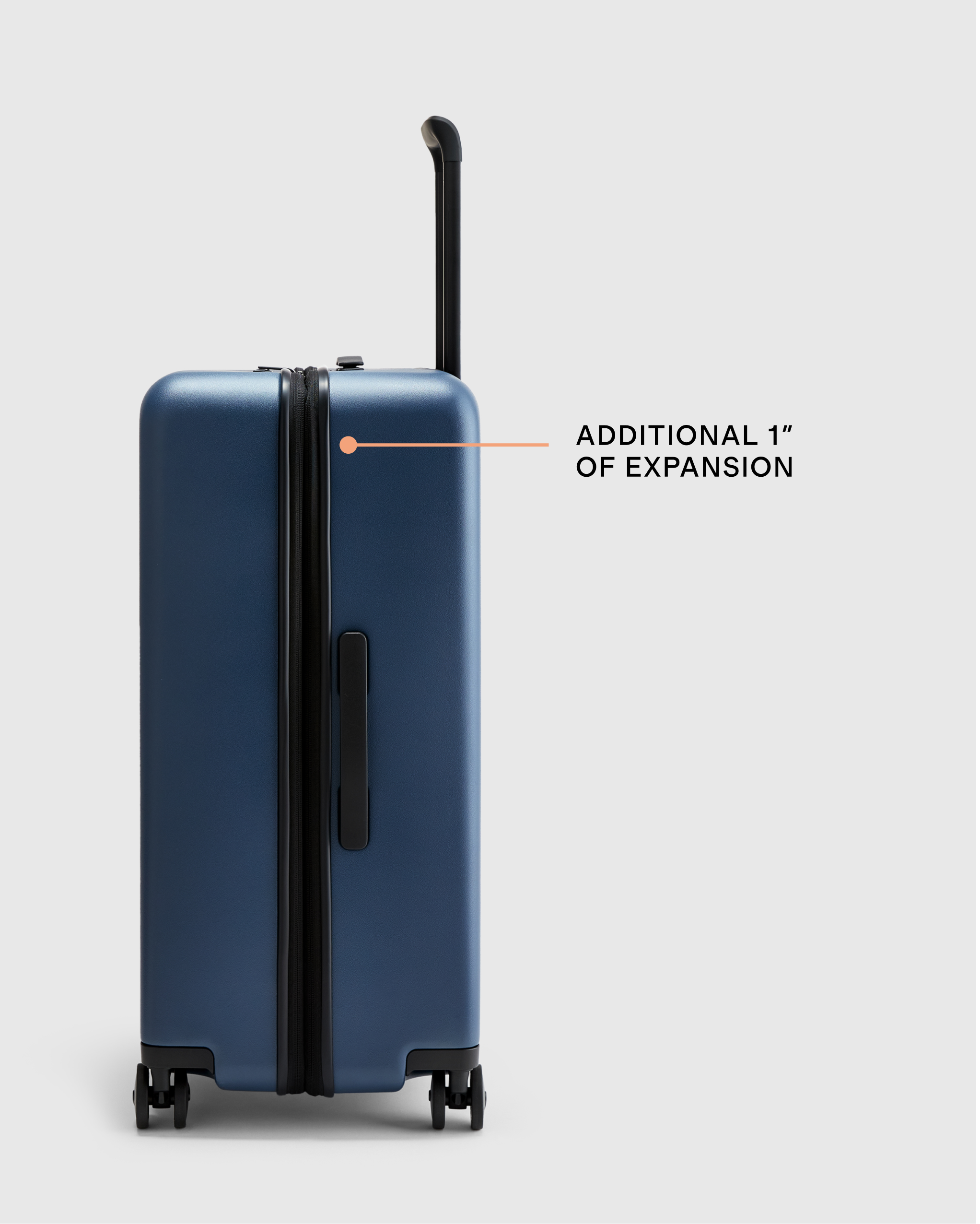 Expandable Large Check-In Suitcase in Navy