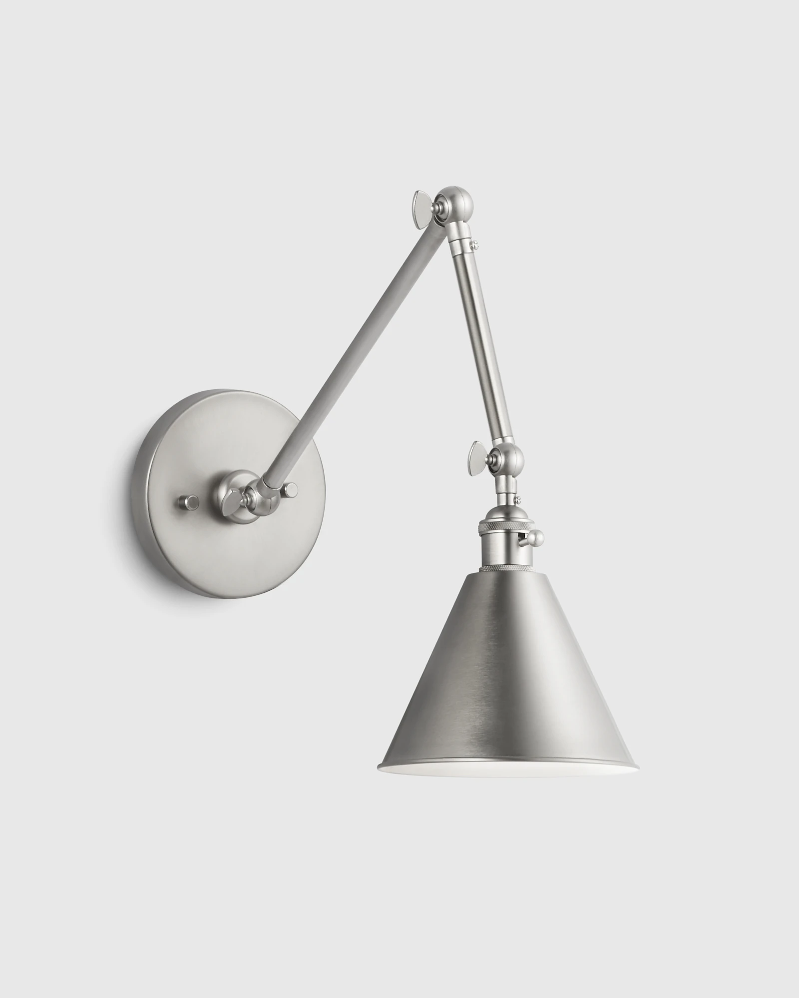 Articulating Double Arm Steel Wall Sconce - Brass