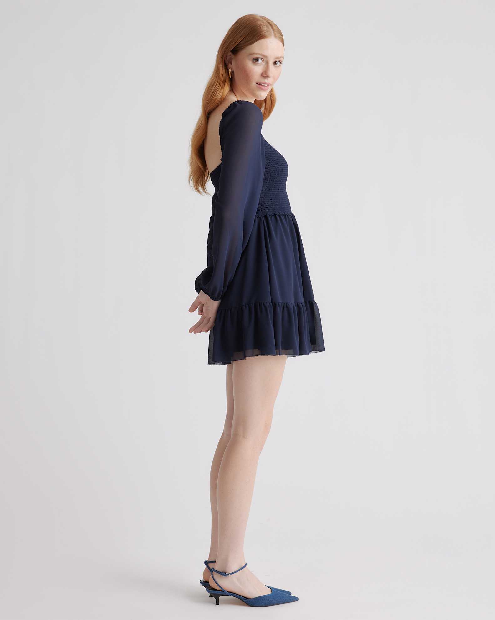 Chiffon Smocked Mini Dress Chiffon Smocked Mini Dress