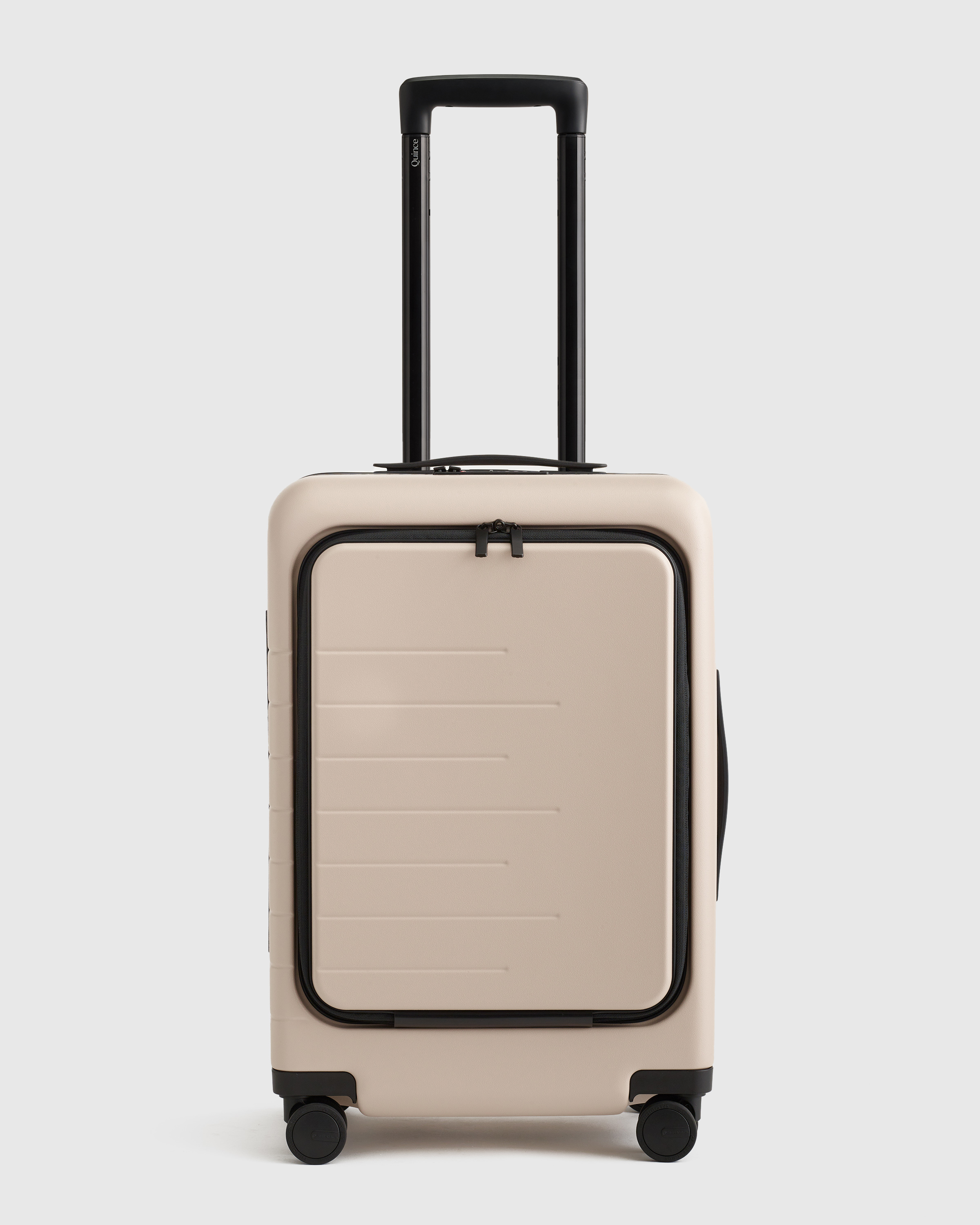 Quince | Front Pocket Carry-On Suitcase in Tan, Polycarbonate