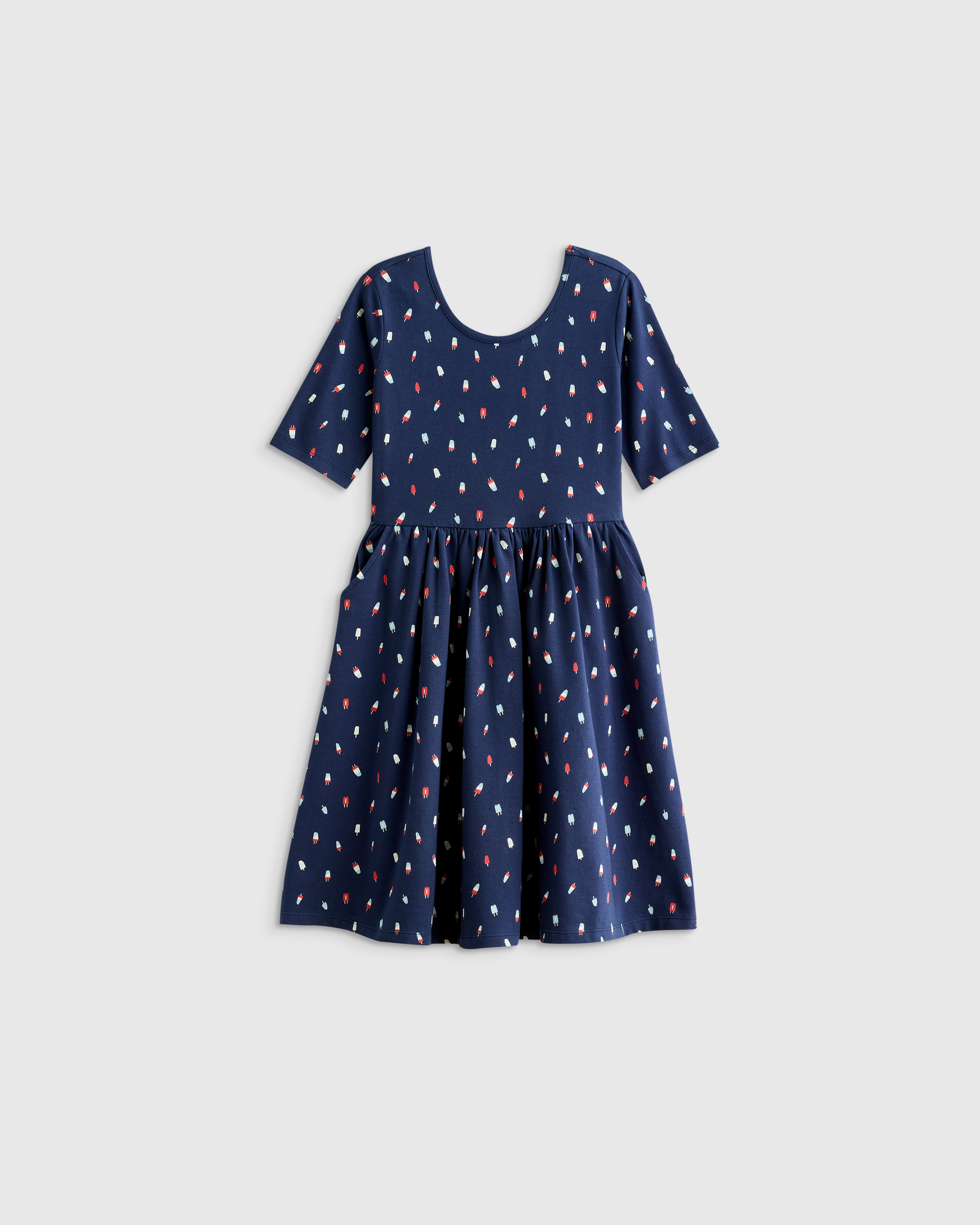 Multi Popsicle Organic Cotton Skater Dress 