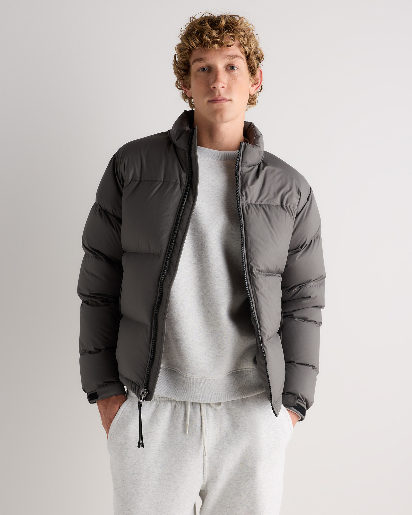 Dark Fossil Grey Responsible Down Puffer Jacket 