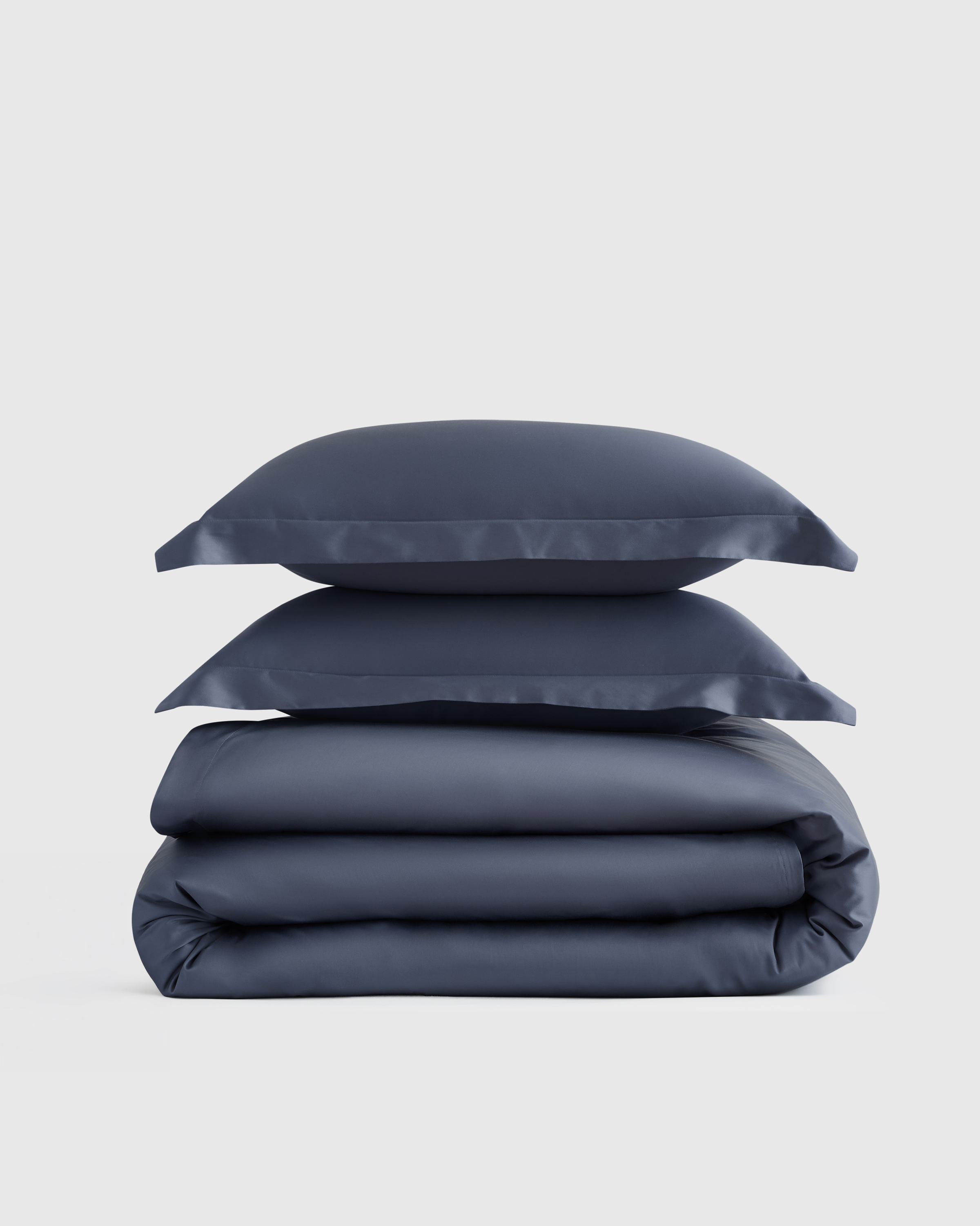 Giza Cotton Sateen Duvet Cover Set, Full/Queen, Mineral