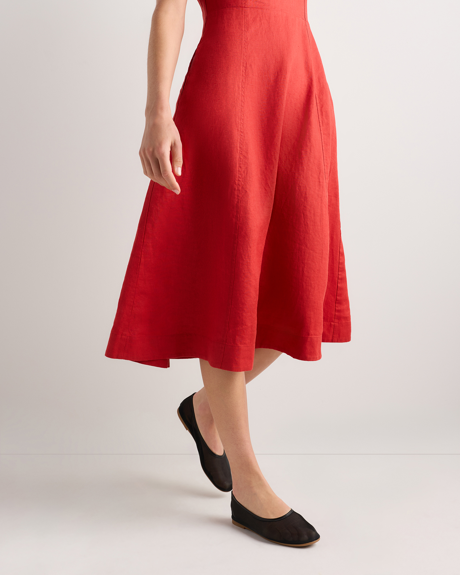 high neck linen midi dress ASOS DESIGN linen high neck grown on sleeve midi dress with open back and  button neck detail in black