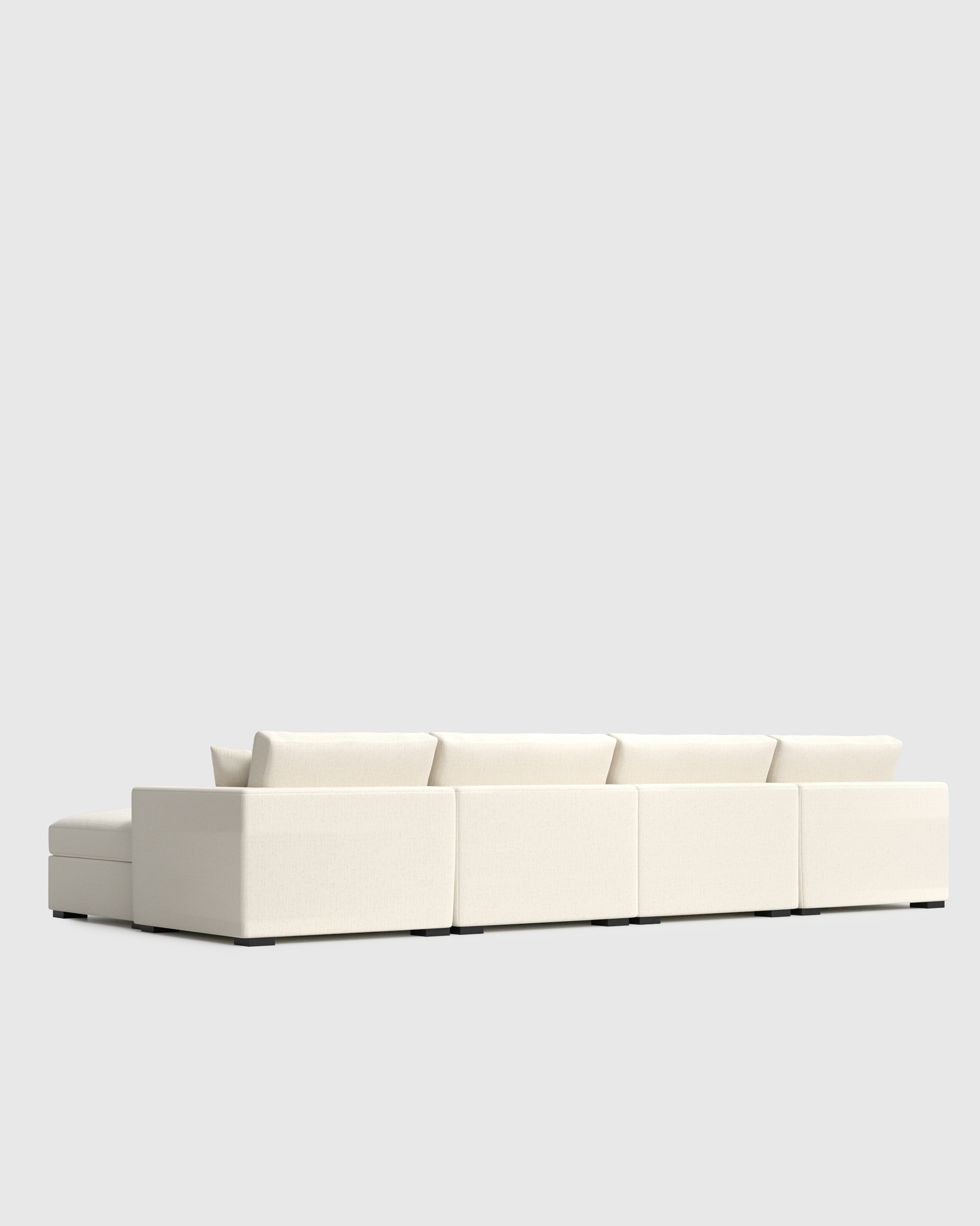 6-Piece Modular U Sectional Snow Back Angle