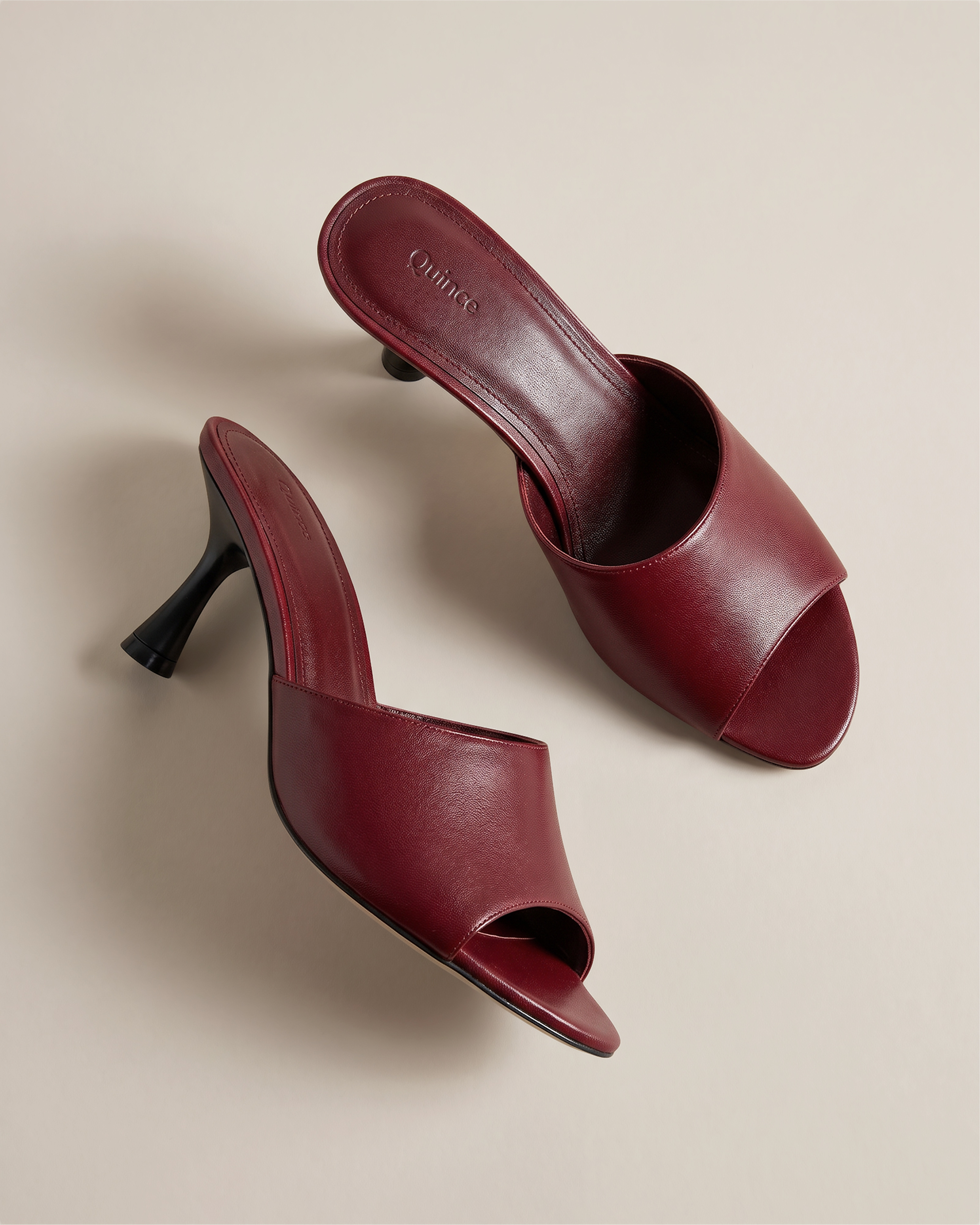 Italian Leather 65mm Stiletto Mule