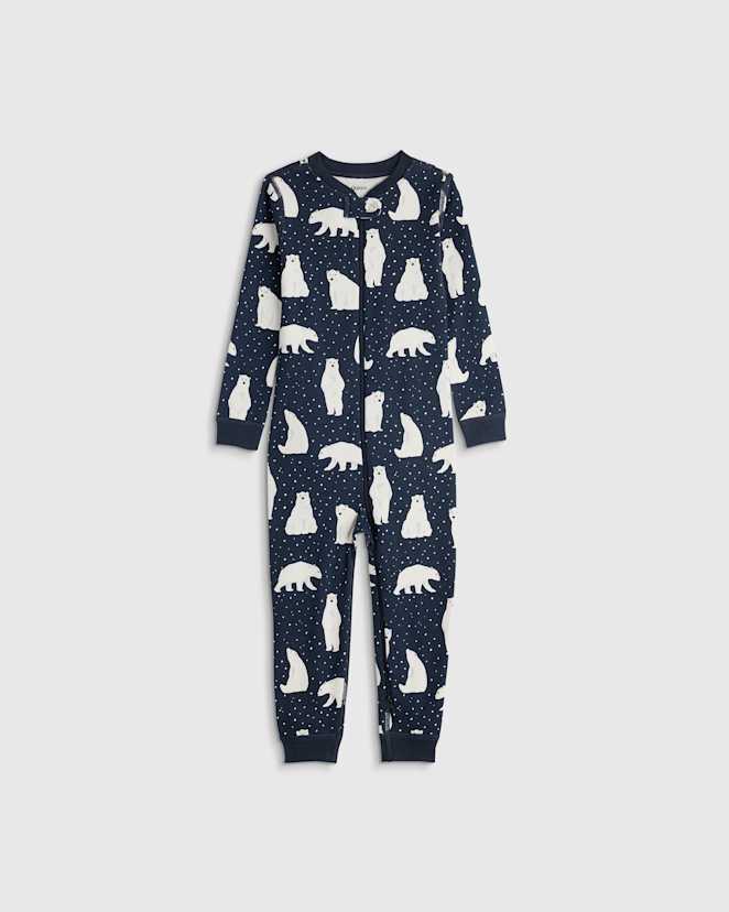 Polar Bears 100% Organic Cotton One Piece Pajama