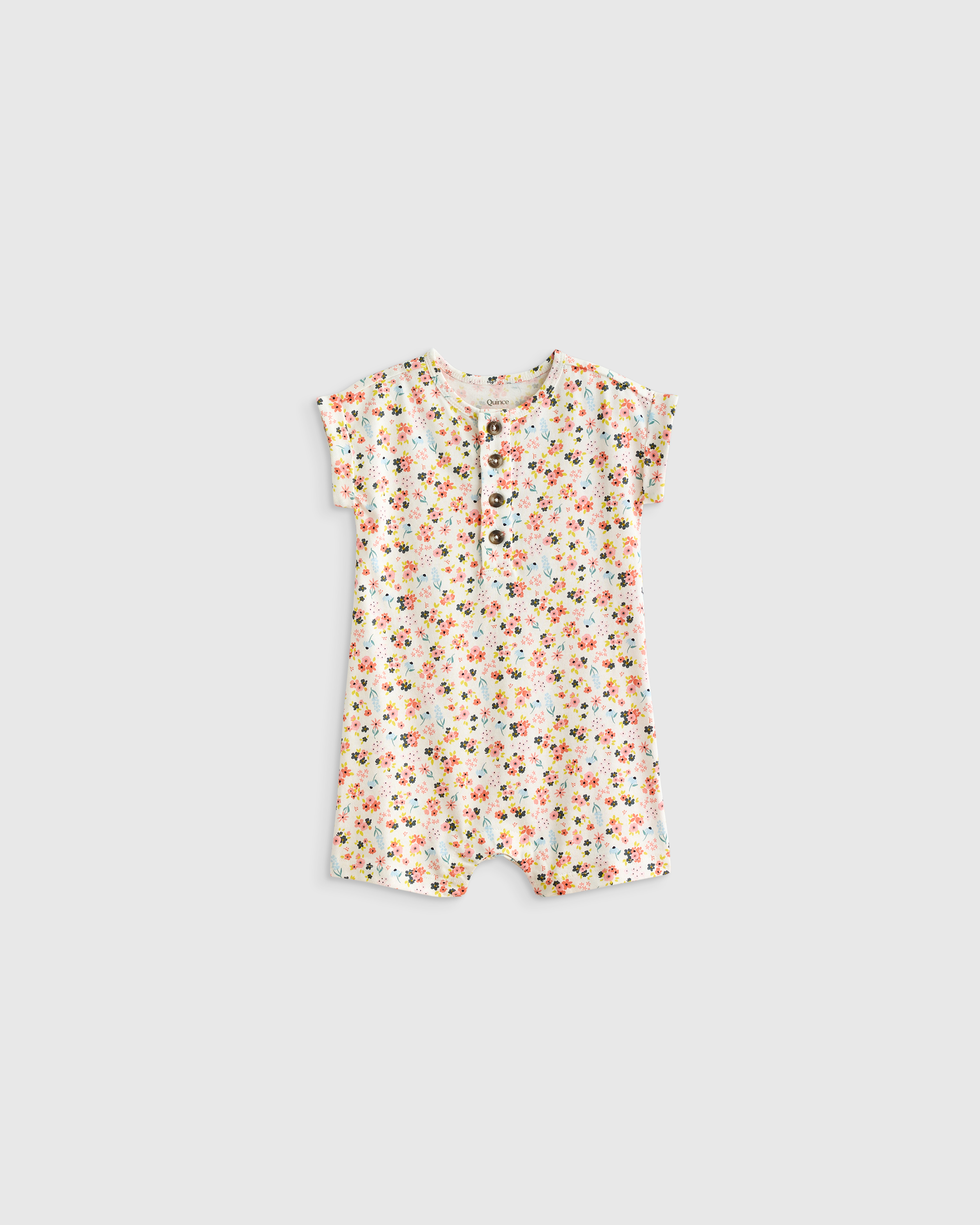 Multi Floral 100% Organic Cotton Romper 