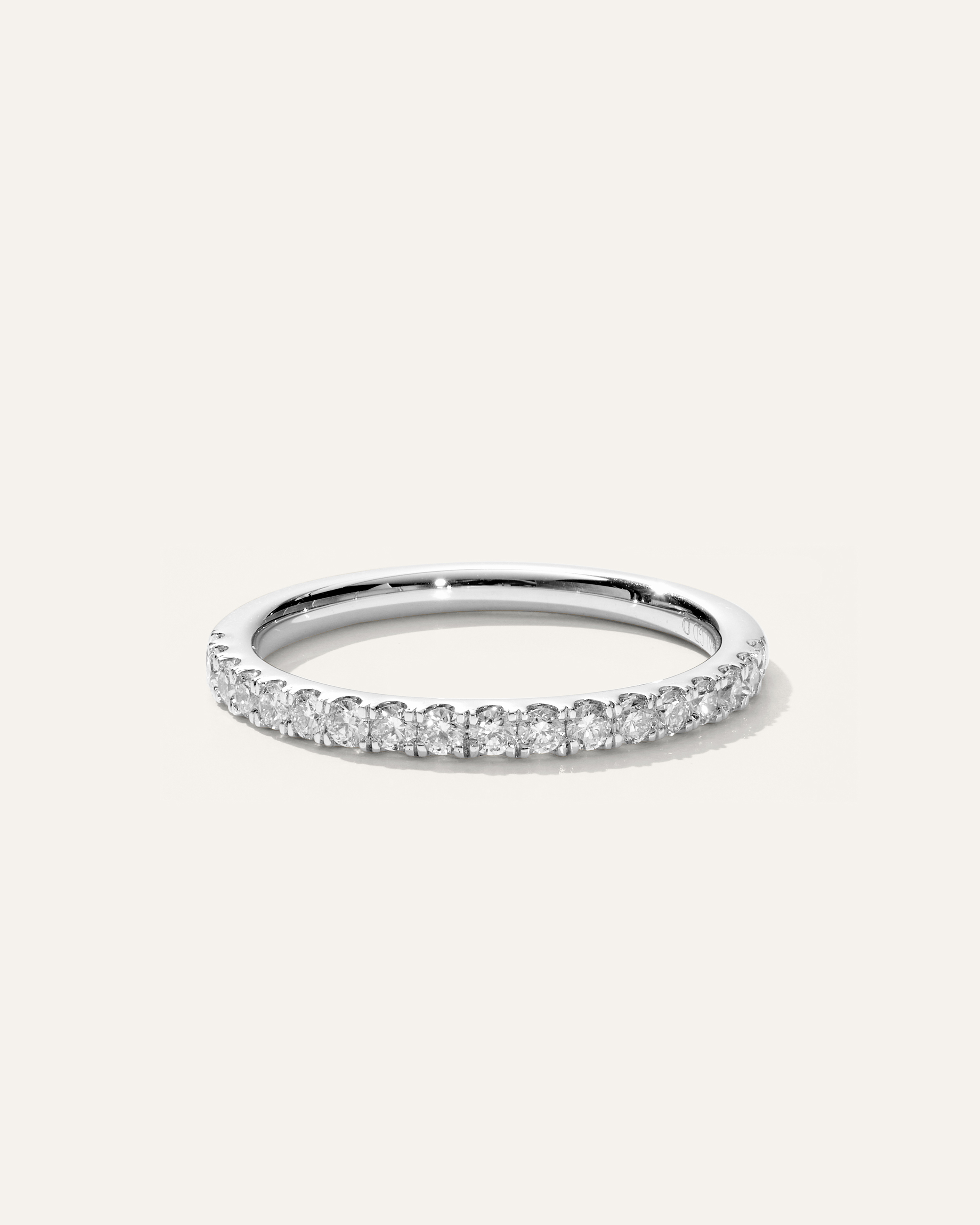 White Gold Lab Grown Diamond Pave Band