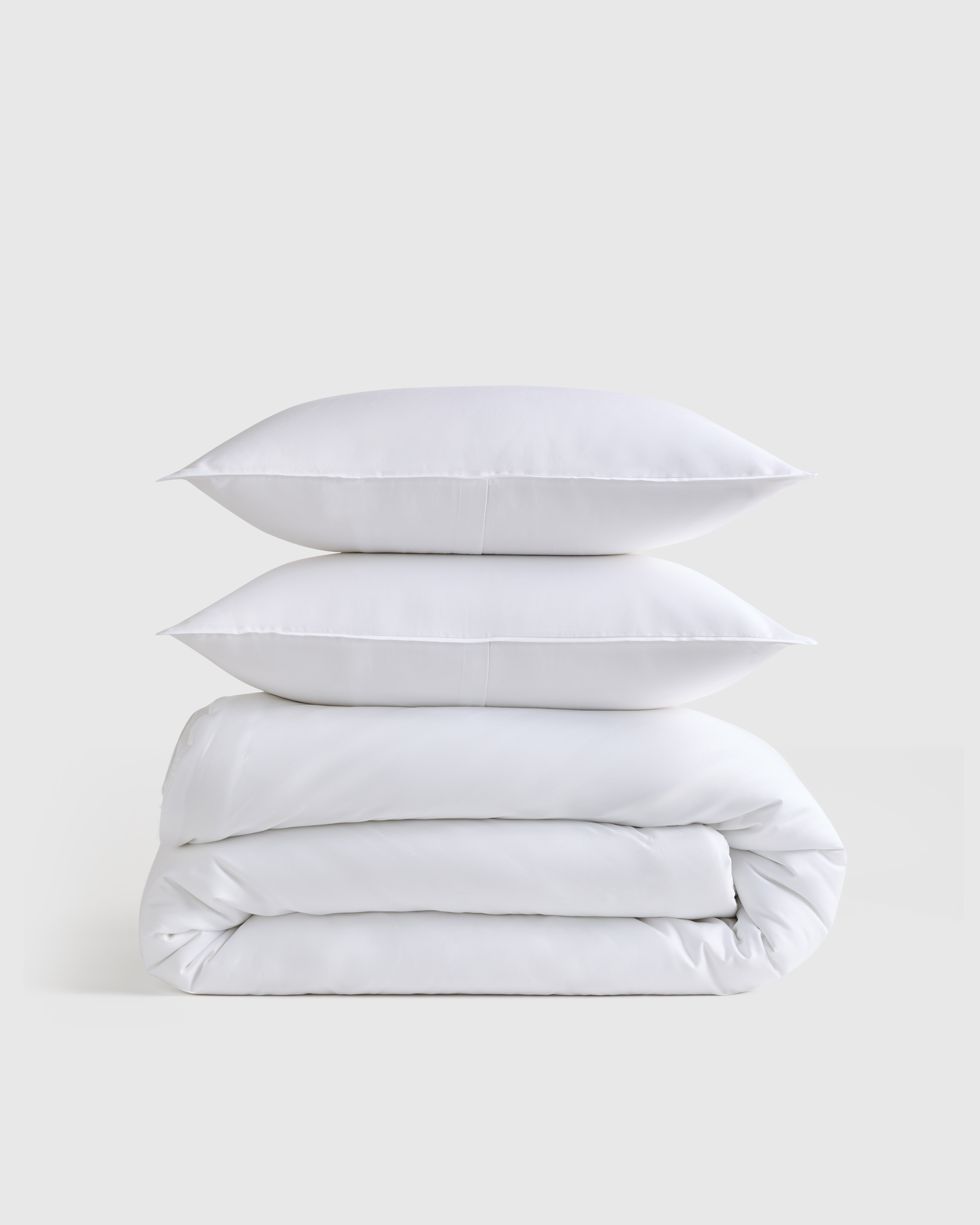 White Organic Cotton Sateen Comforter Set