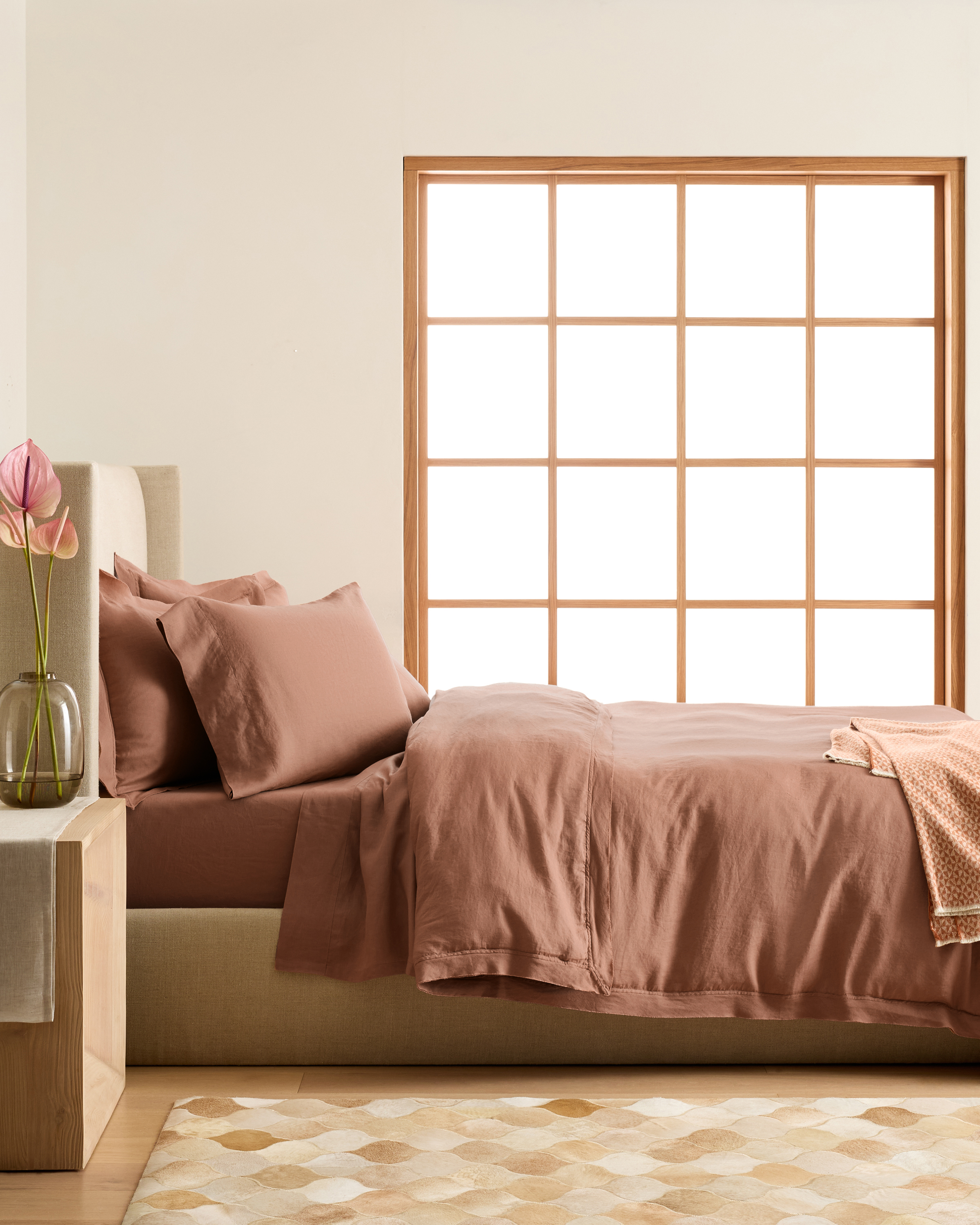Desert Sunset European Linen Double Flange Duvet Cover