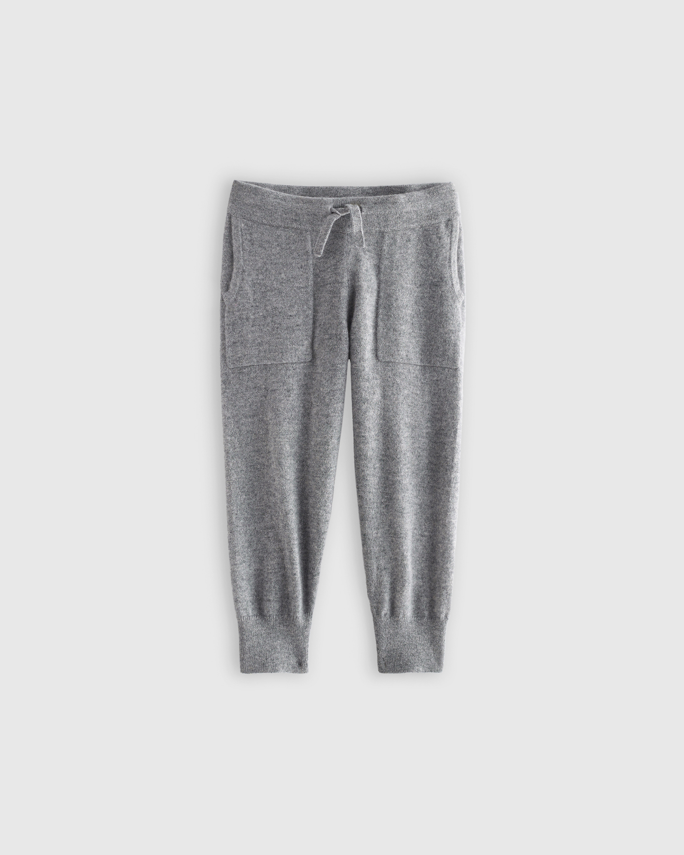 Heather Grey Washable Cashmere Jogger